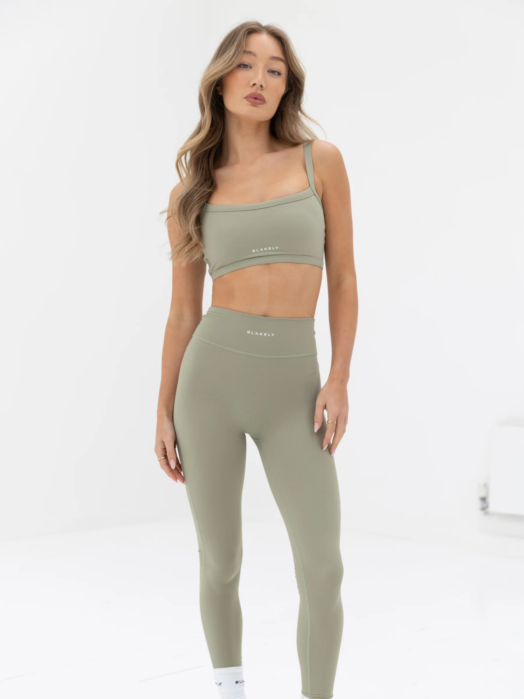 Ultimate Sports Bra & Leggings Set - Olive - Prinboxs