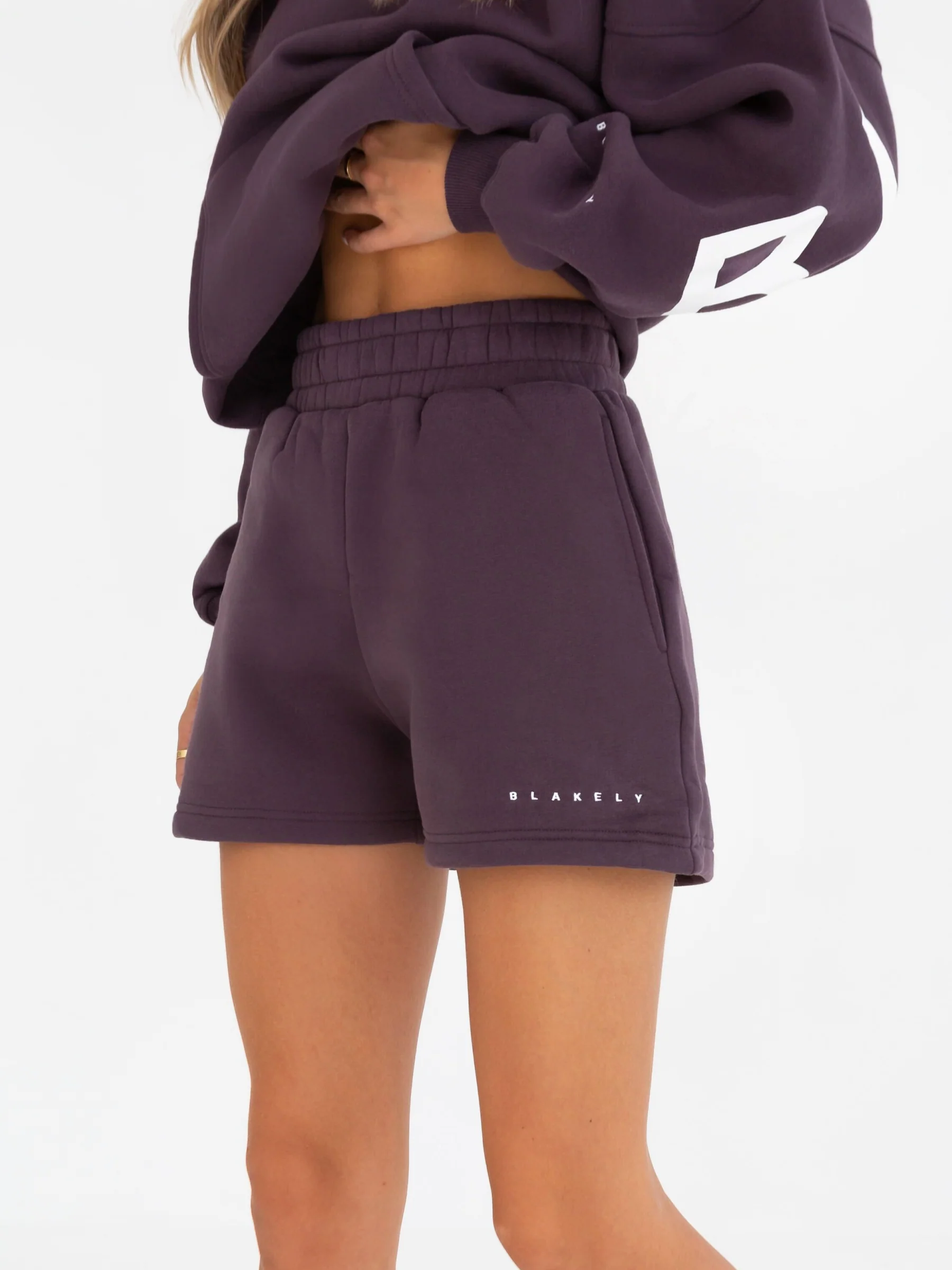 Isabel Jogger Shorts - Plum - Prinboxs