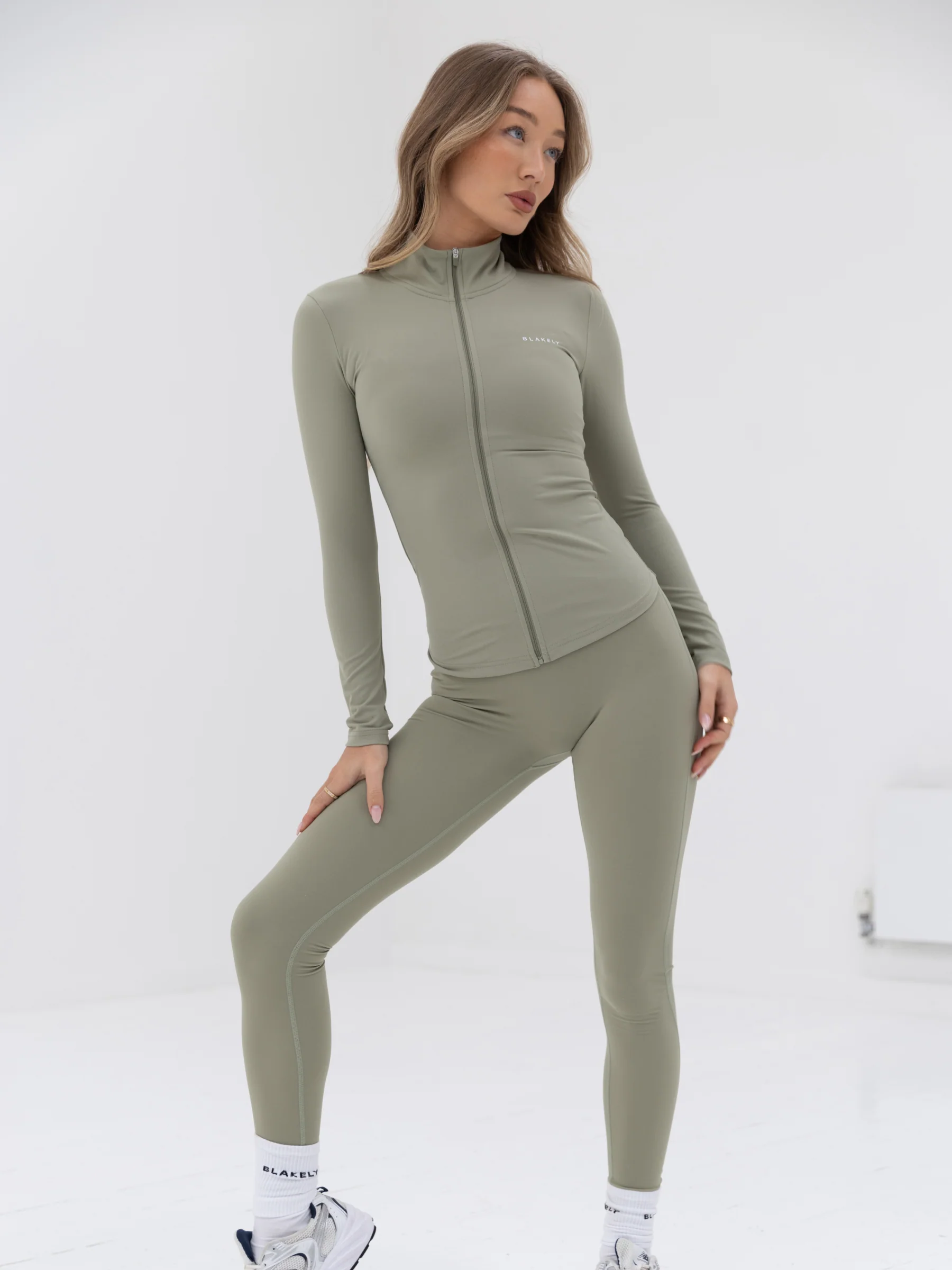 Ultimate Full Zip Jacket & Leggings Set - Olive - Prinboxs