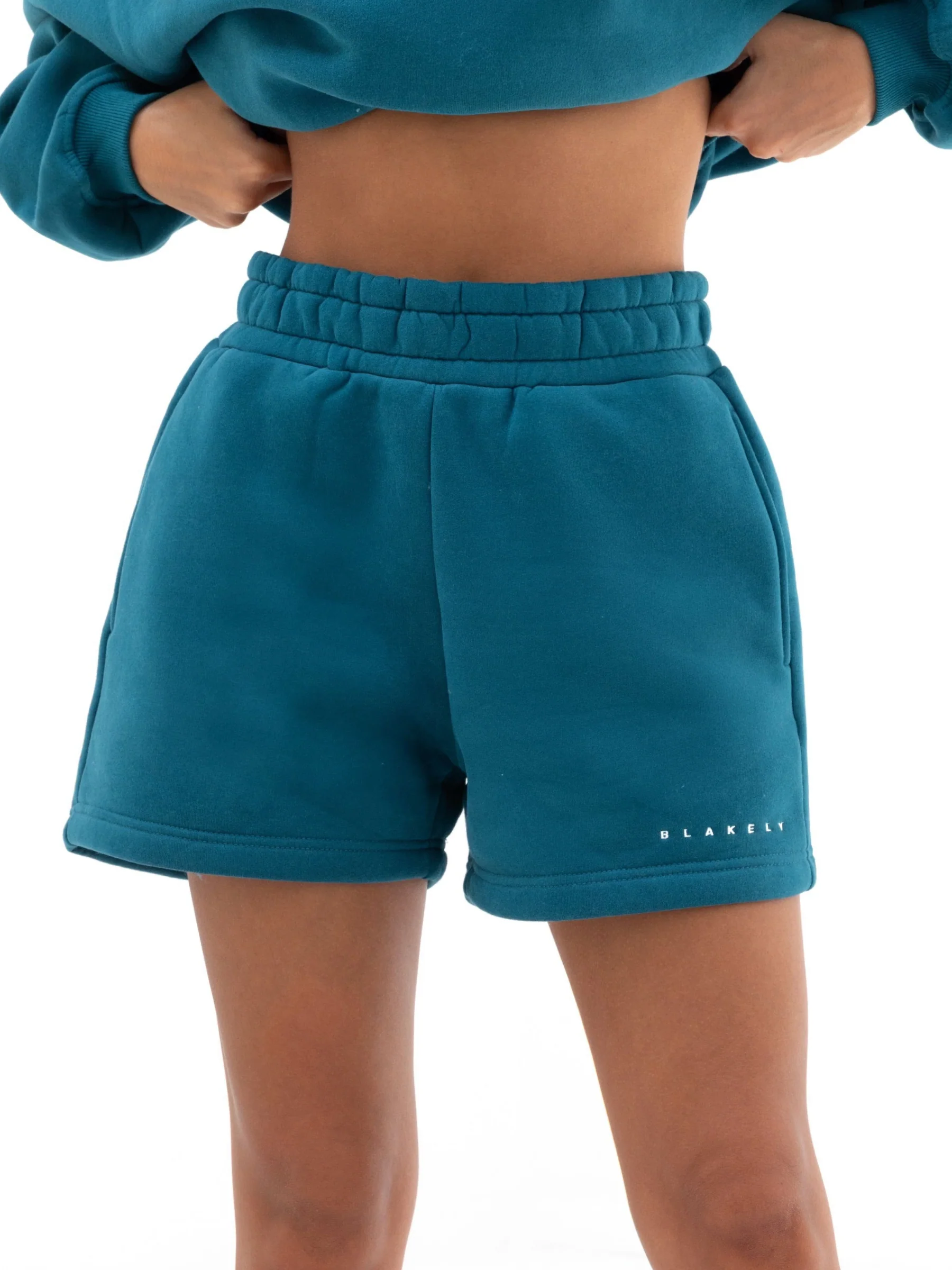 Isabel Jogger Shorts - Storm Teal - Prinboxs