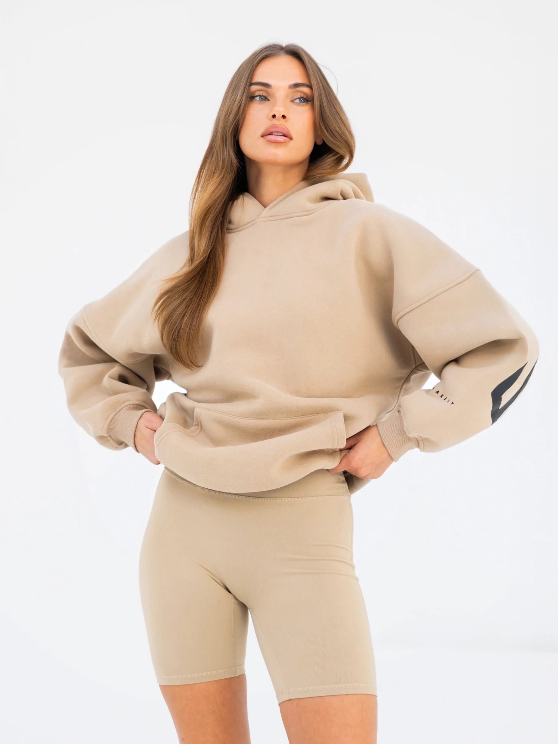 Isabel Oversized Hoodie - Tan - Prinboxs