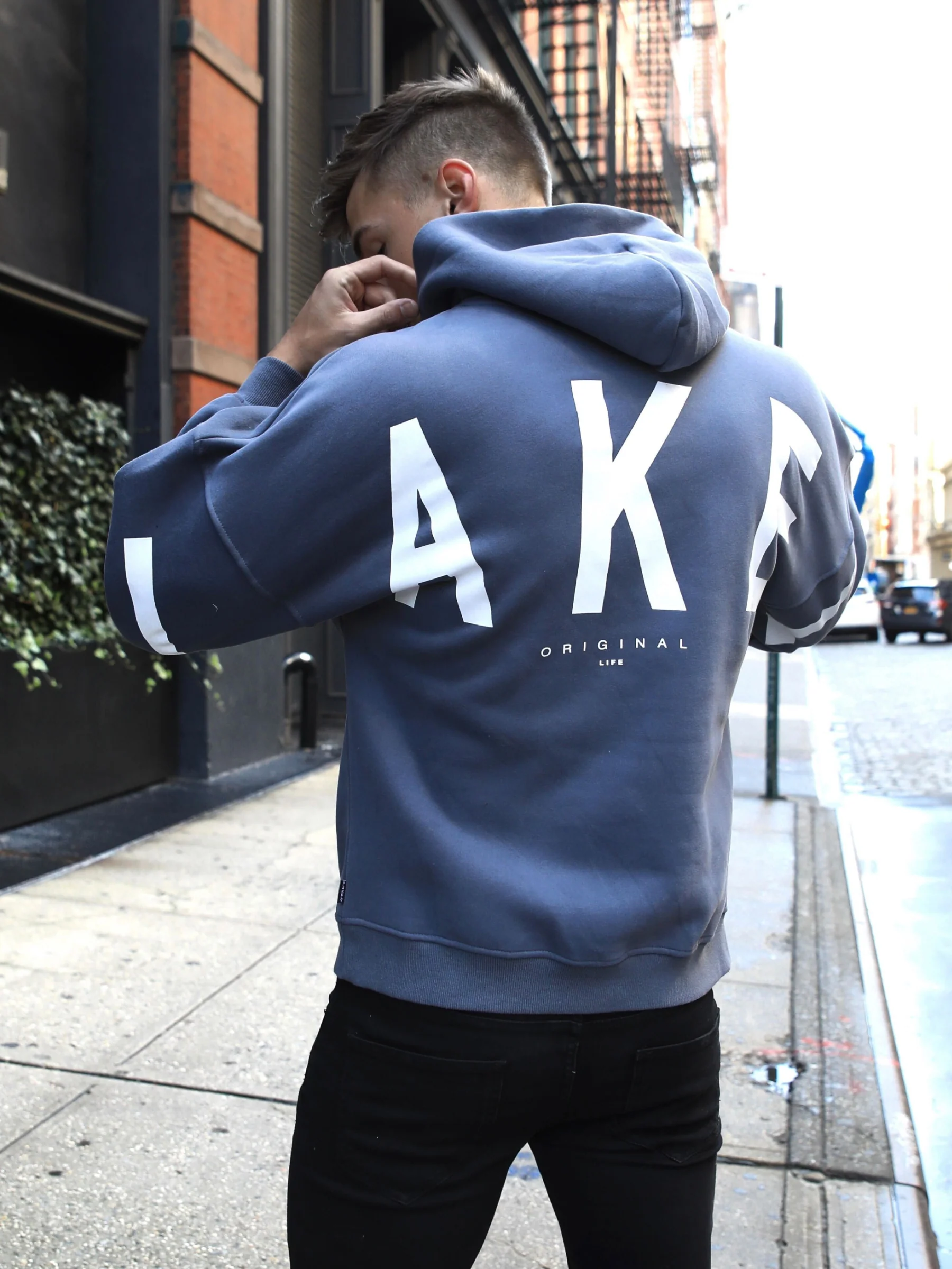 Idris Oversized Hoodie - Blue - Prinboxs