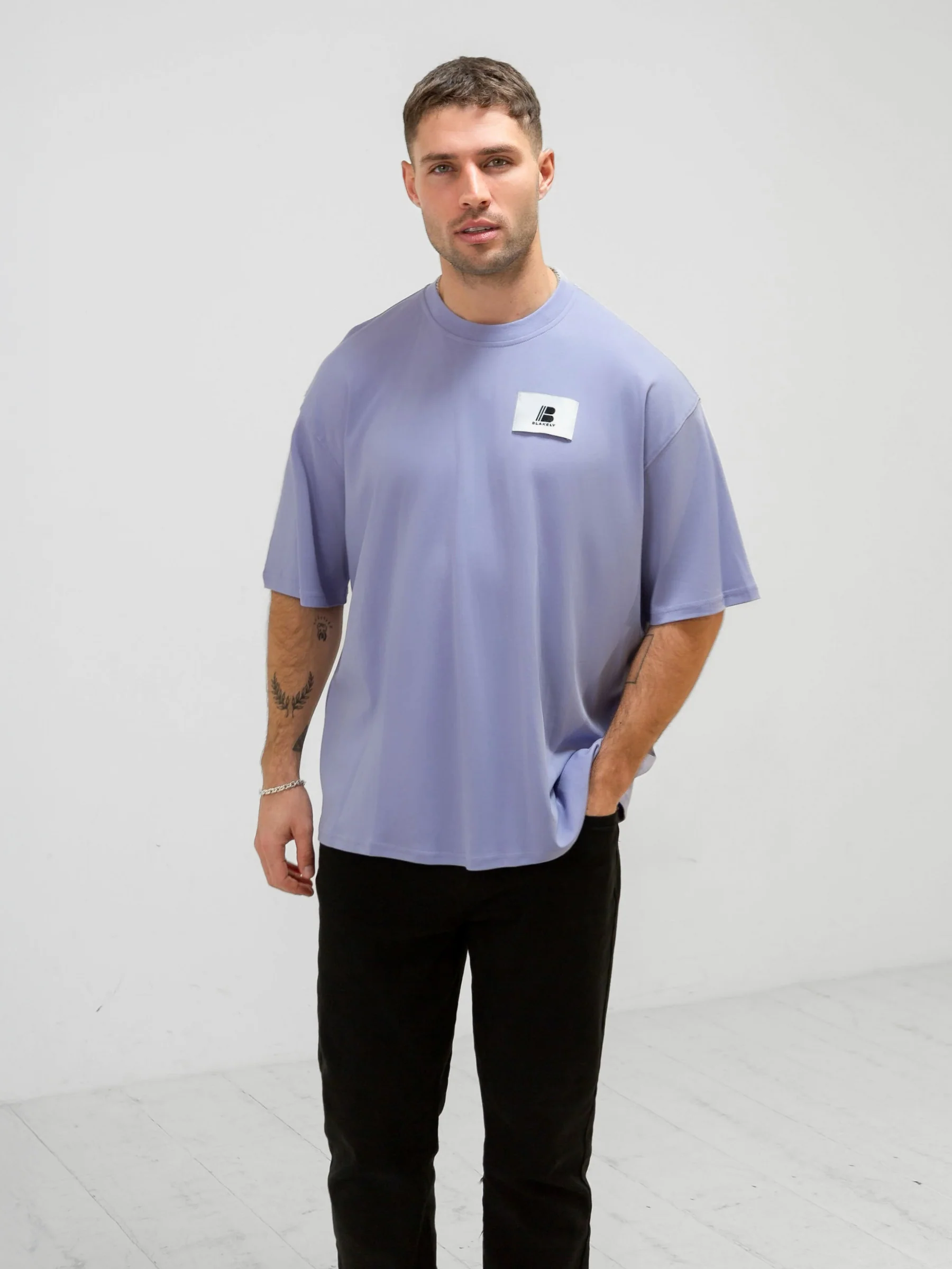 Apex Label Relaxed T-Shirt - Lilac - Prinboxs