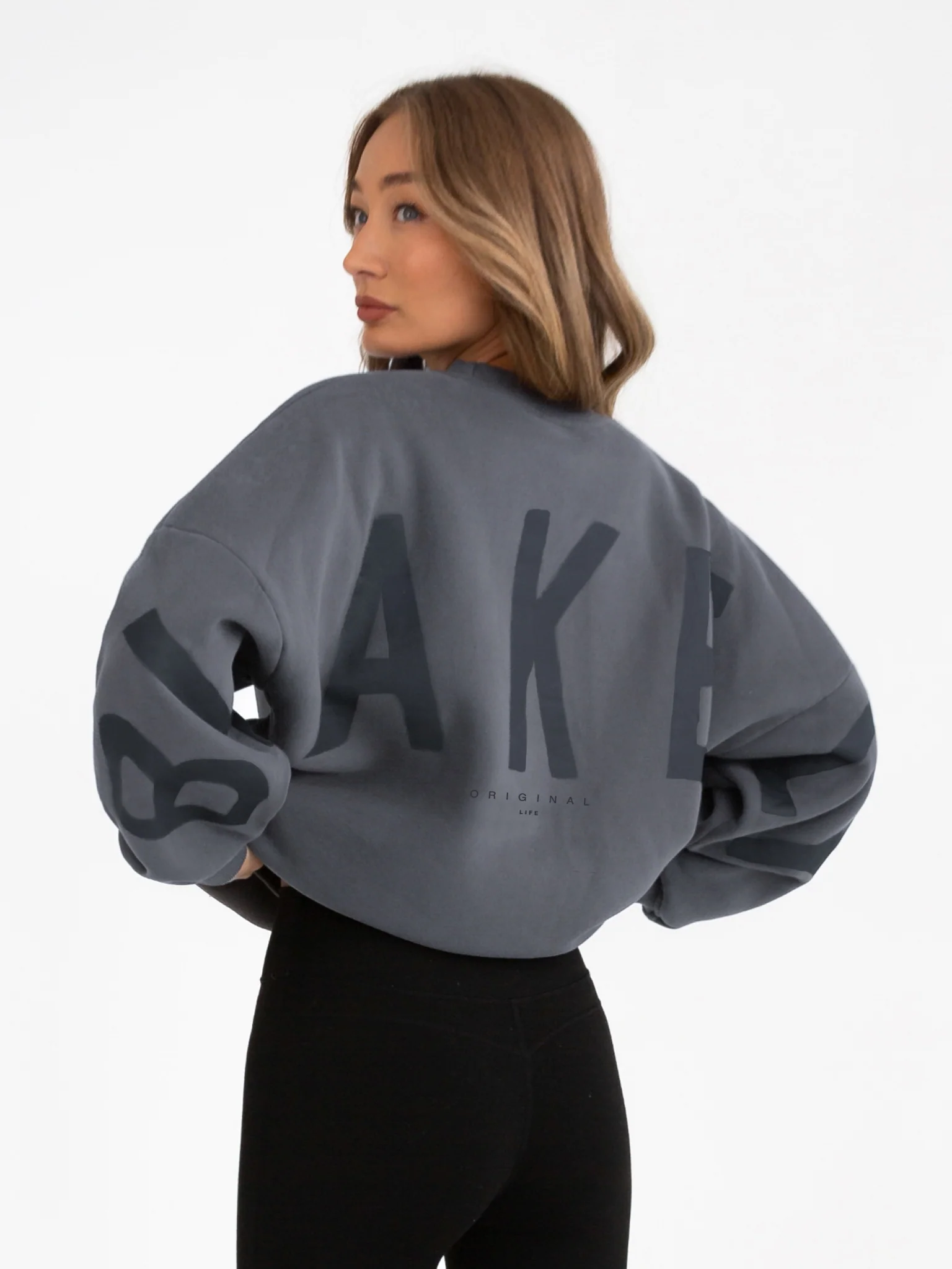 Isabel Tonal Oversized Jumper - Charcoal - Prinboxs