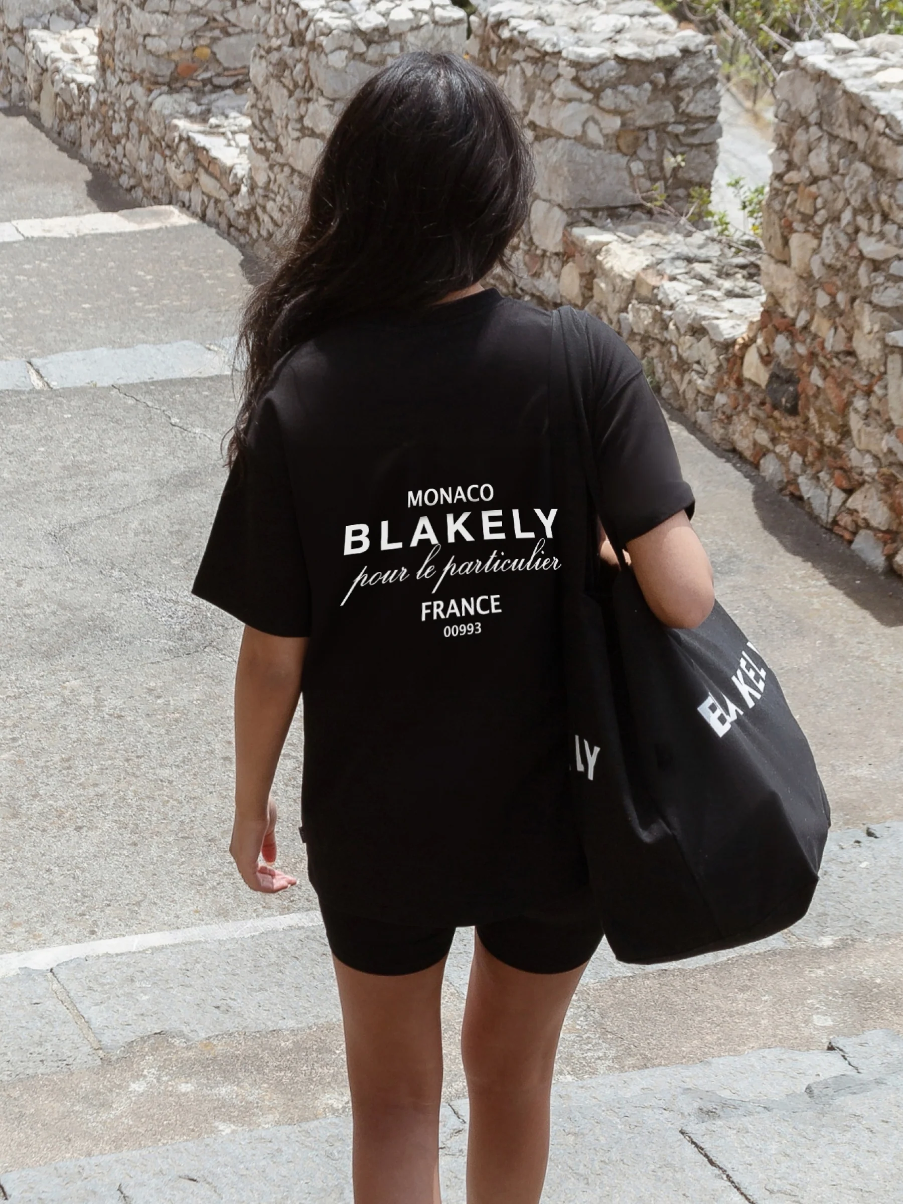 Monaco Oversized T-Shirt - Black - Prinboxs