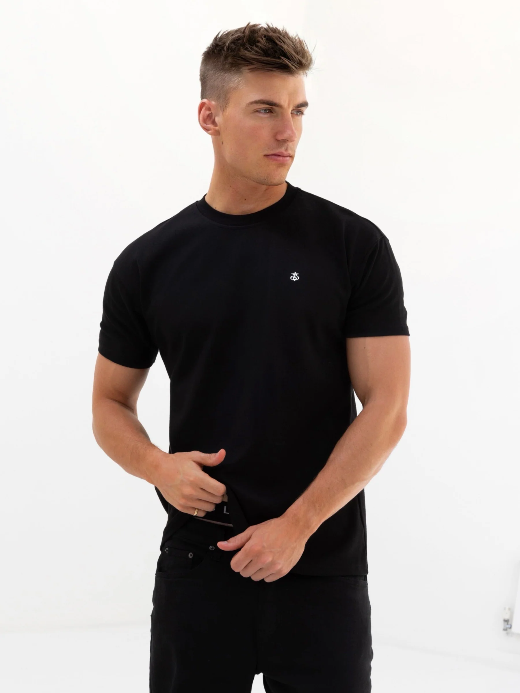 Anchor Relaxed T-Shirt - Black - Prinboxs