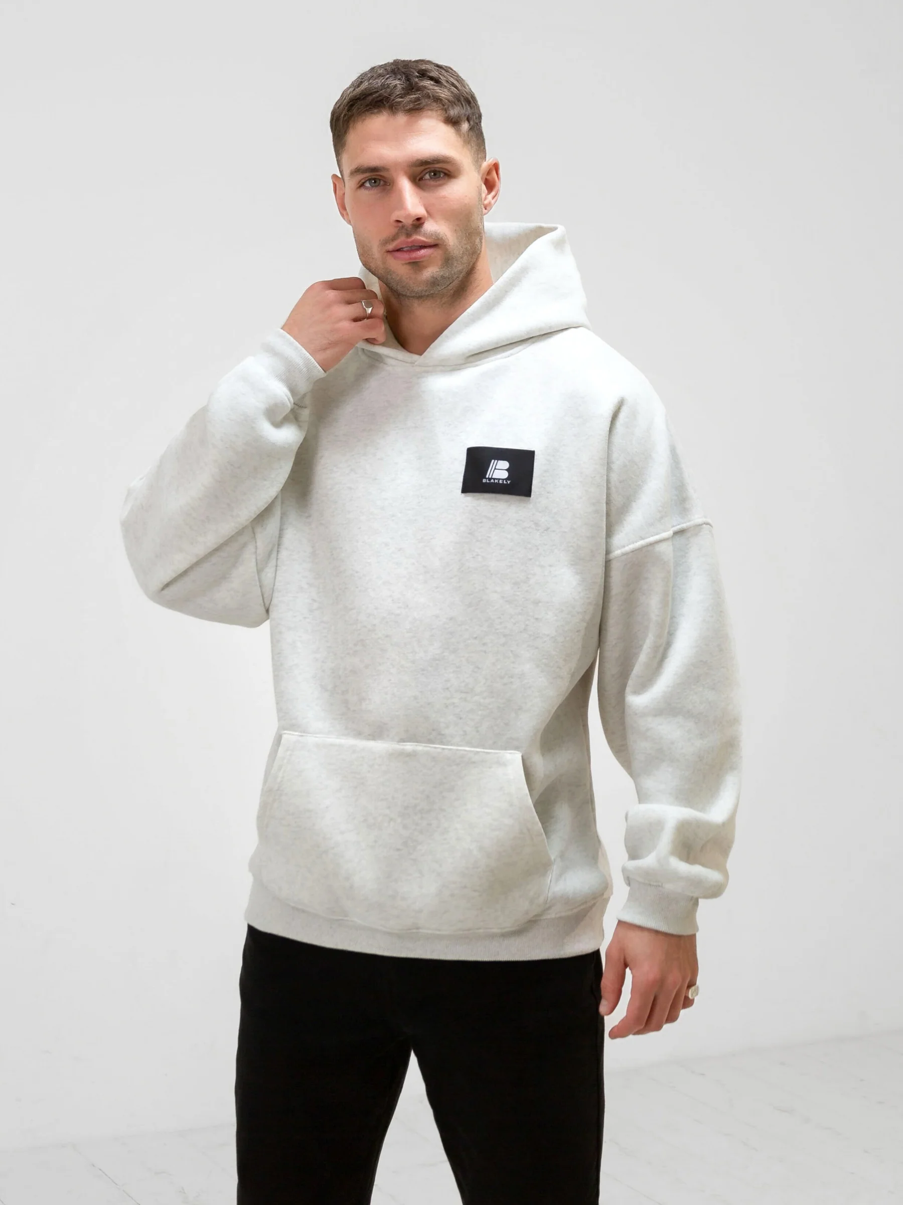 Apex Label Hoodie - Marl White - Prinboxs
