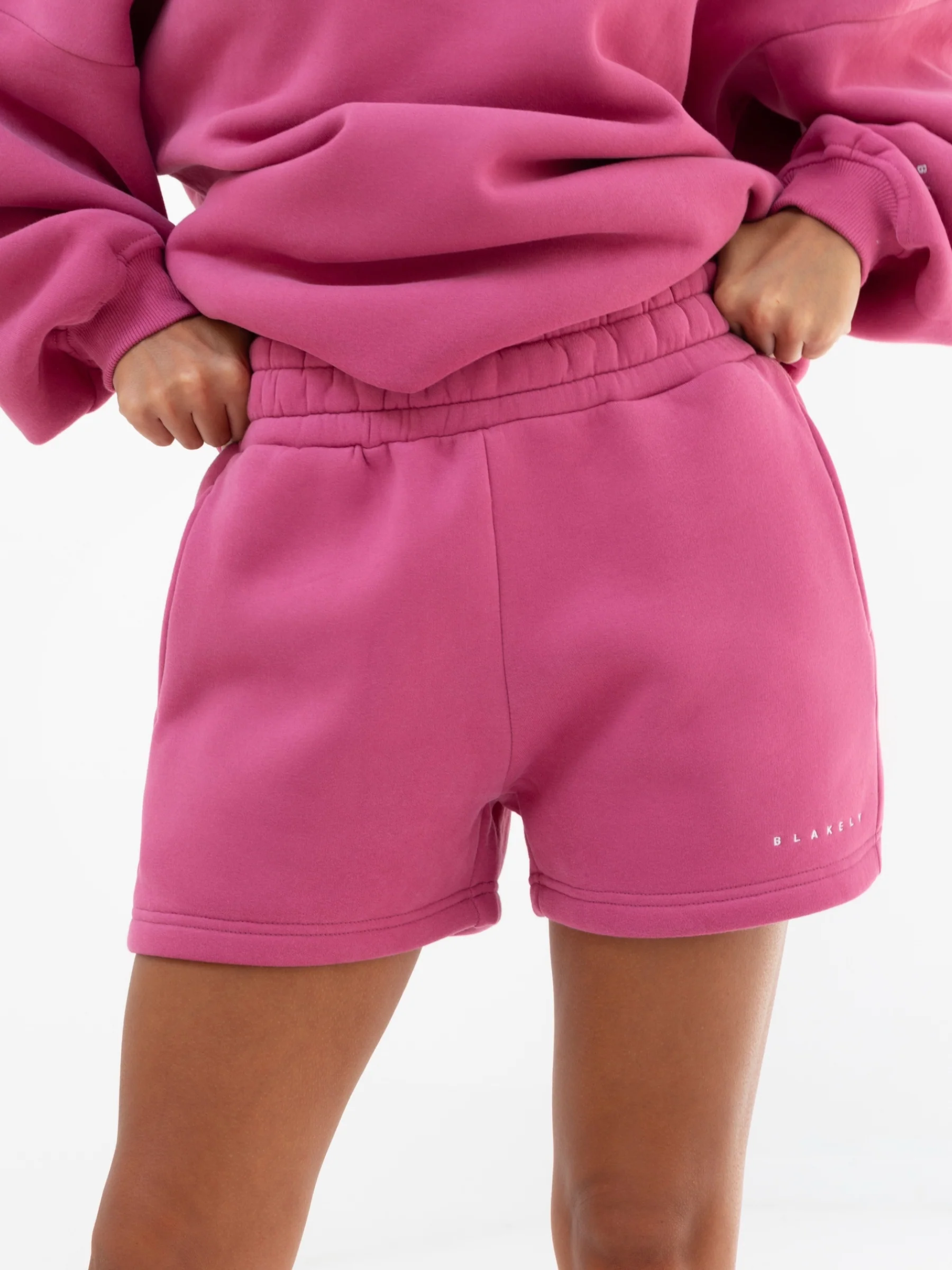 Isabel Jogger Shorts - Hot Pink - Prinboxs