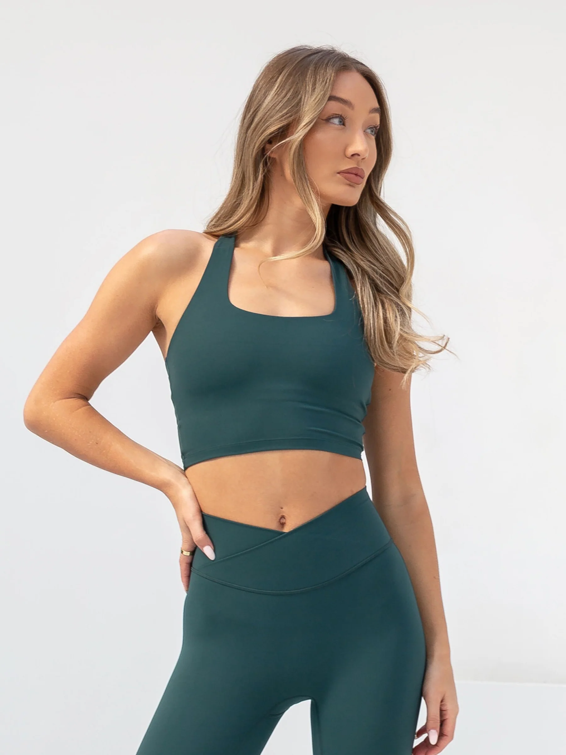 Studio Halter Neck Bra - Teal Green - Prinboxs