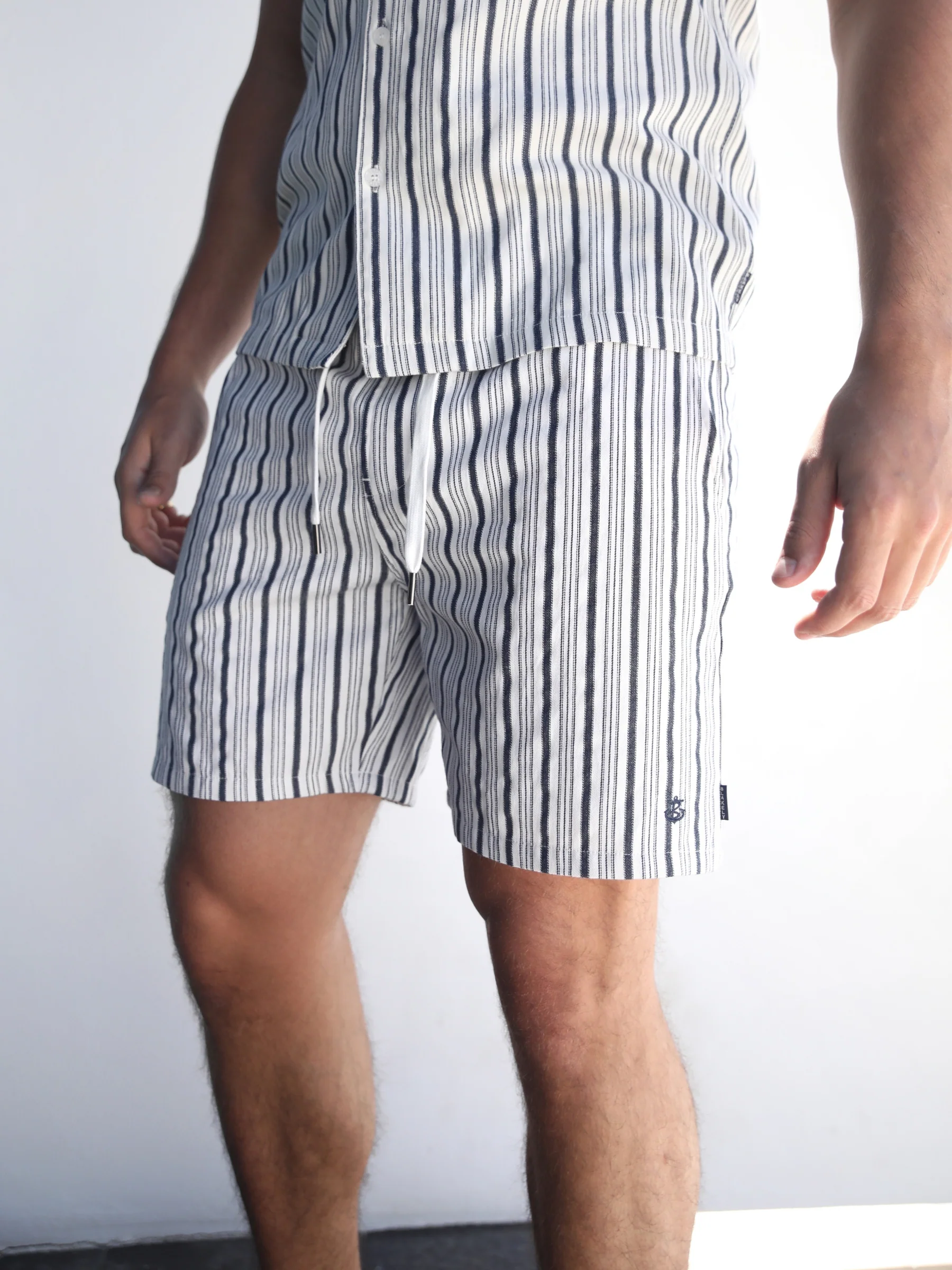 Assisi Stripe Shorts - Navy - Prinboxs
