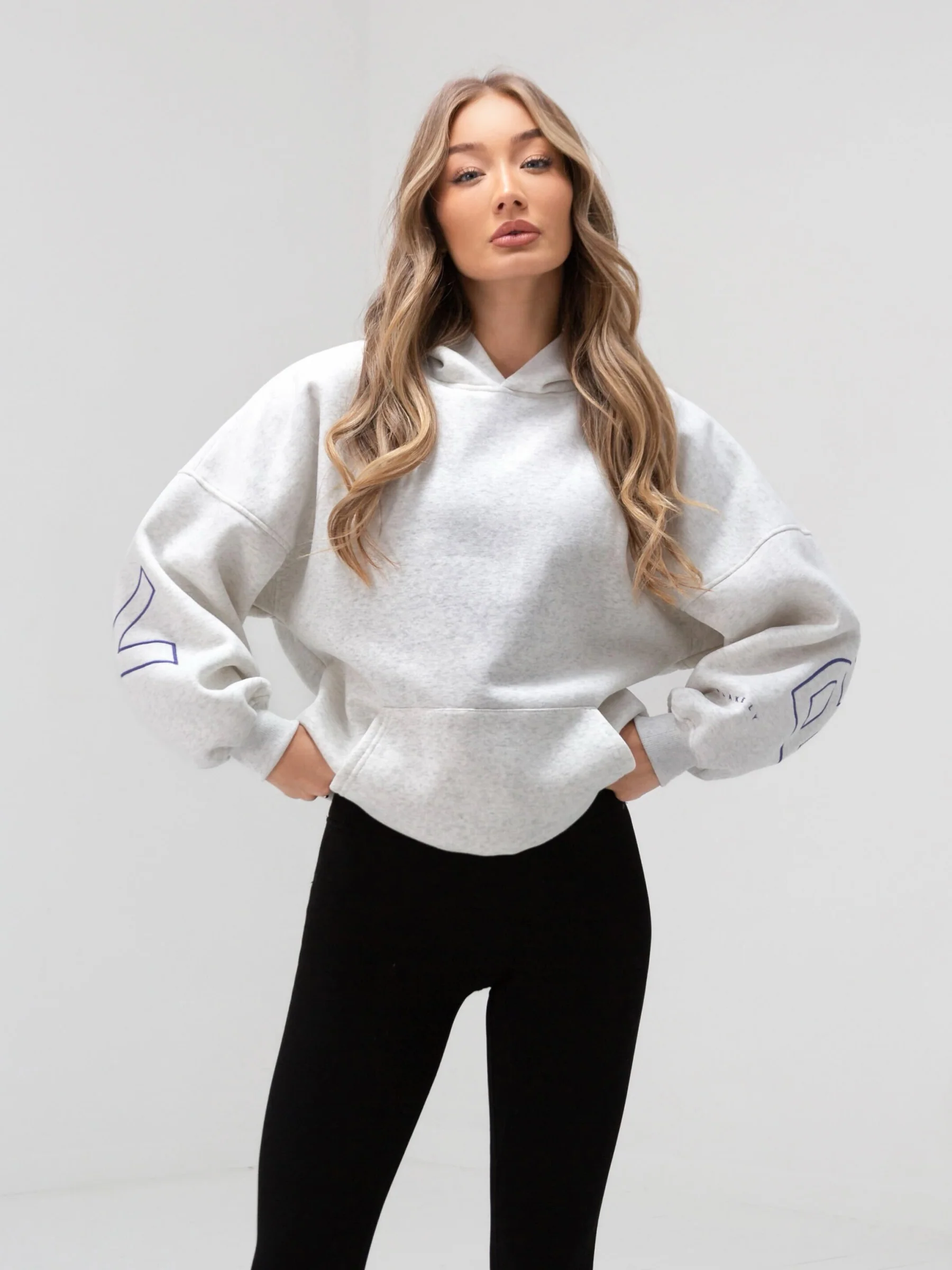 Embroidered Isabel Oversized Hoodie - Ultraviolet - Prinboxs