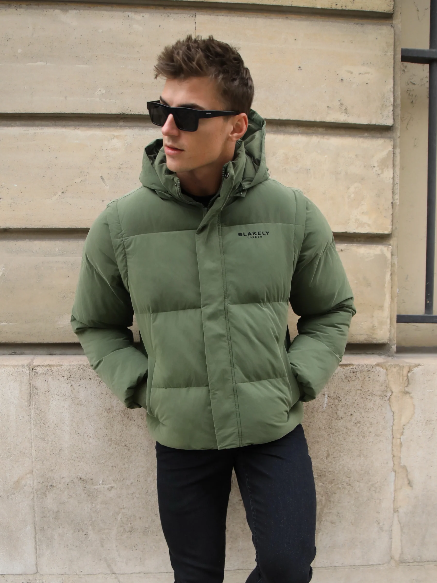 Ultimate Multiway Puffer Coat - Khaki Green - Prinboxs