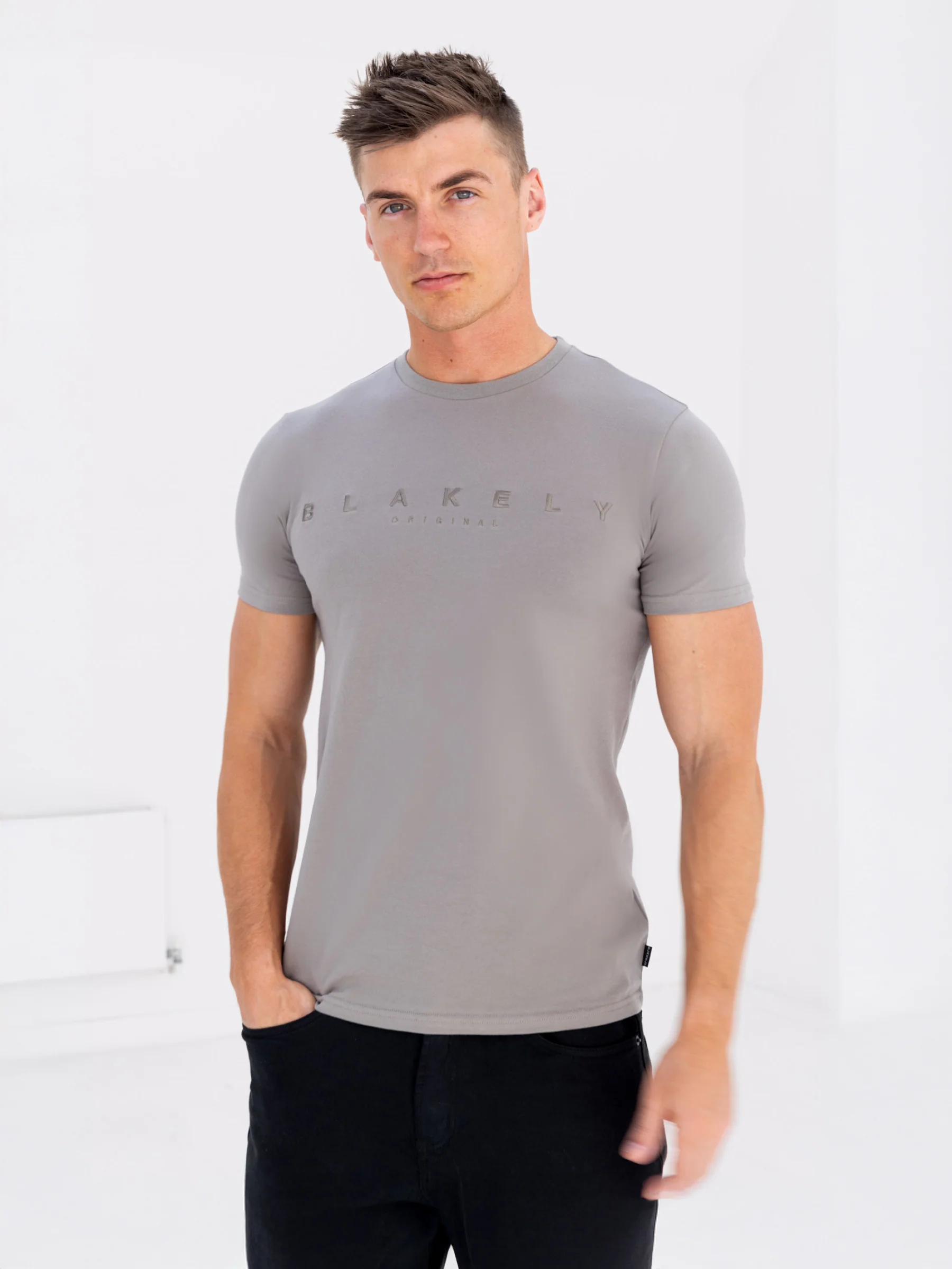 Tonal Huxon T-Shirt - Neutral Grey - Prinboxs