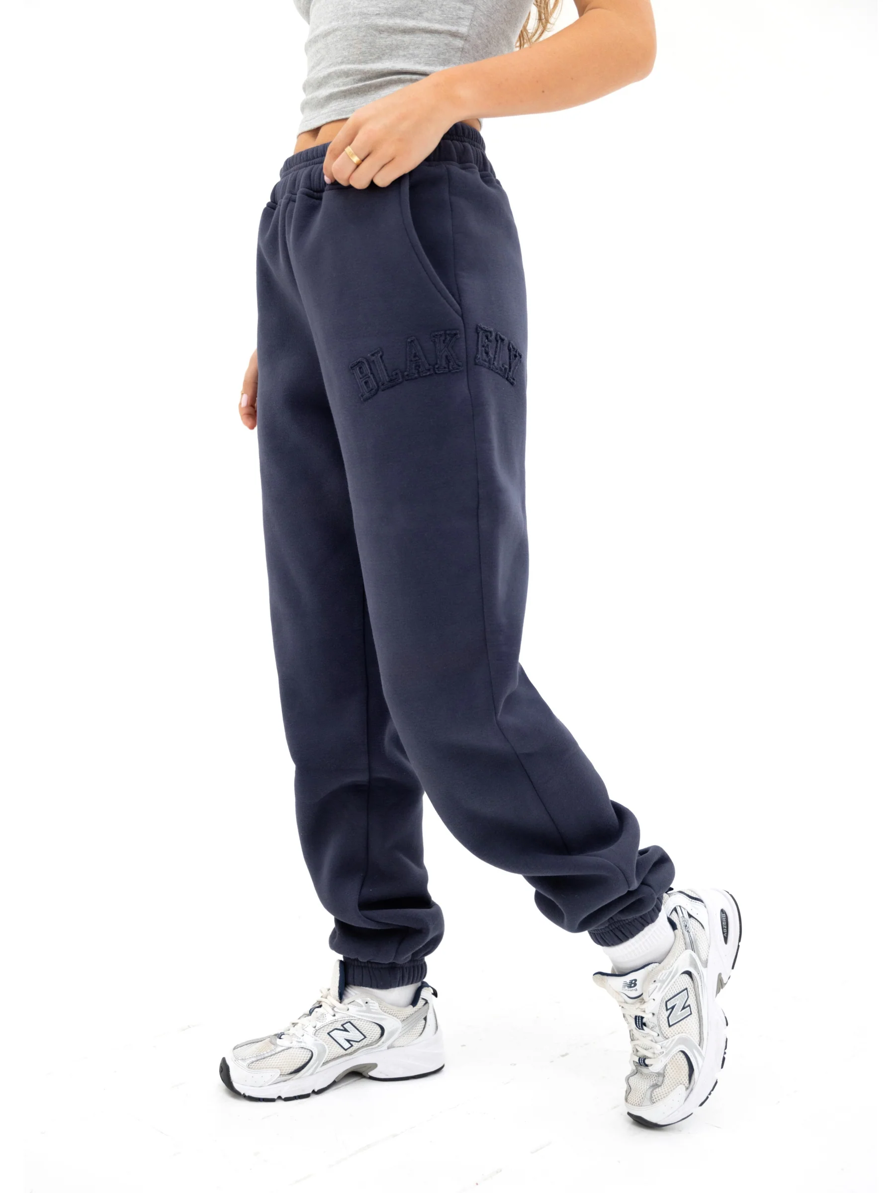 Tonal Varsity Sweatpants - True Navy - Prinboxs