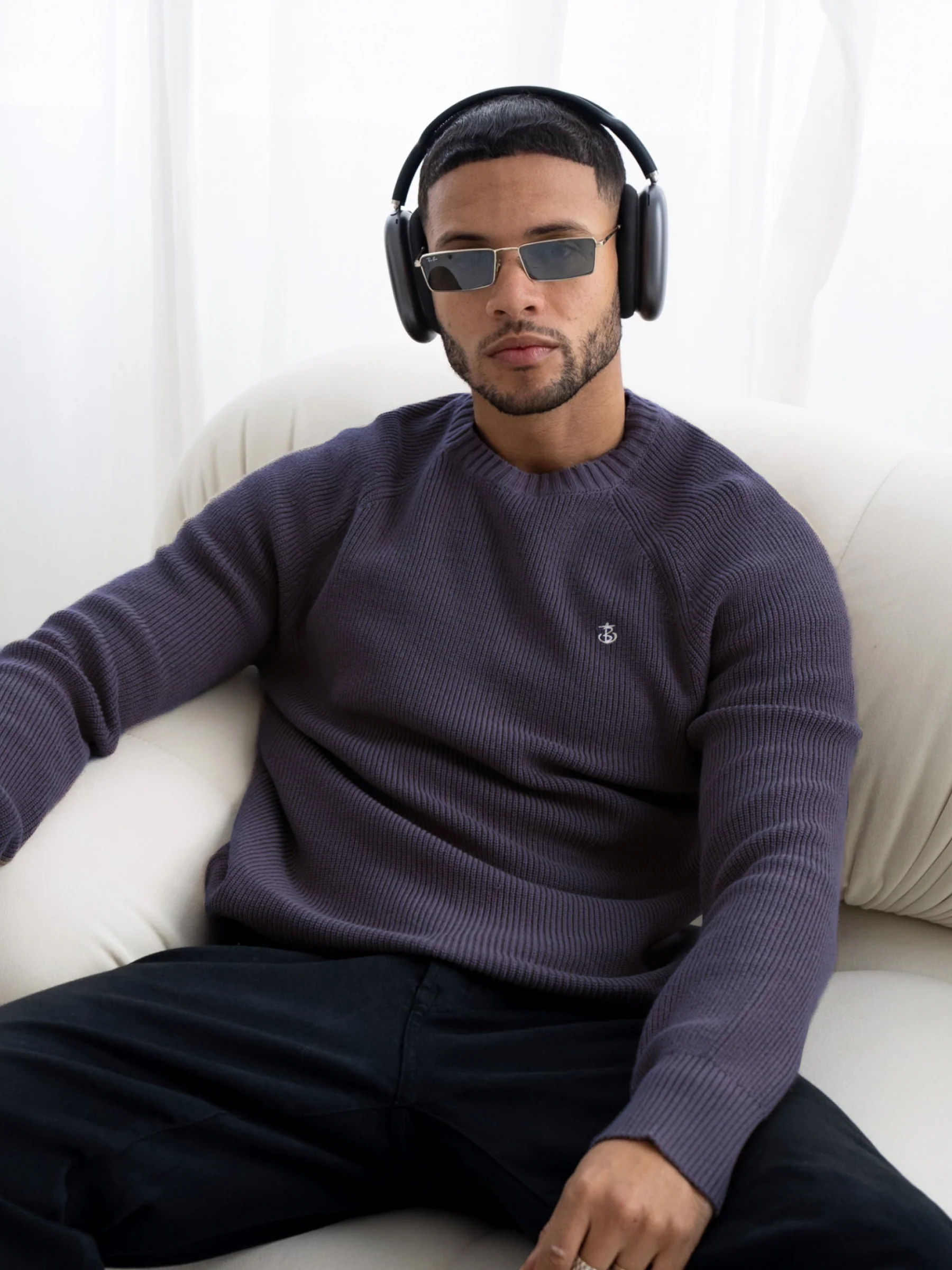 Olton Knit Jumper - Purple - Prinboxs