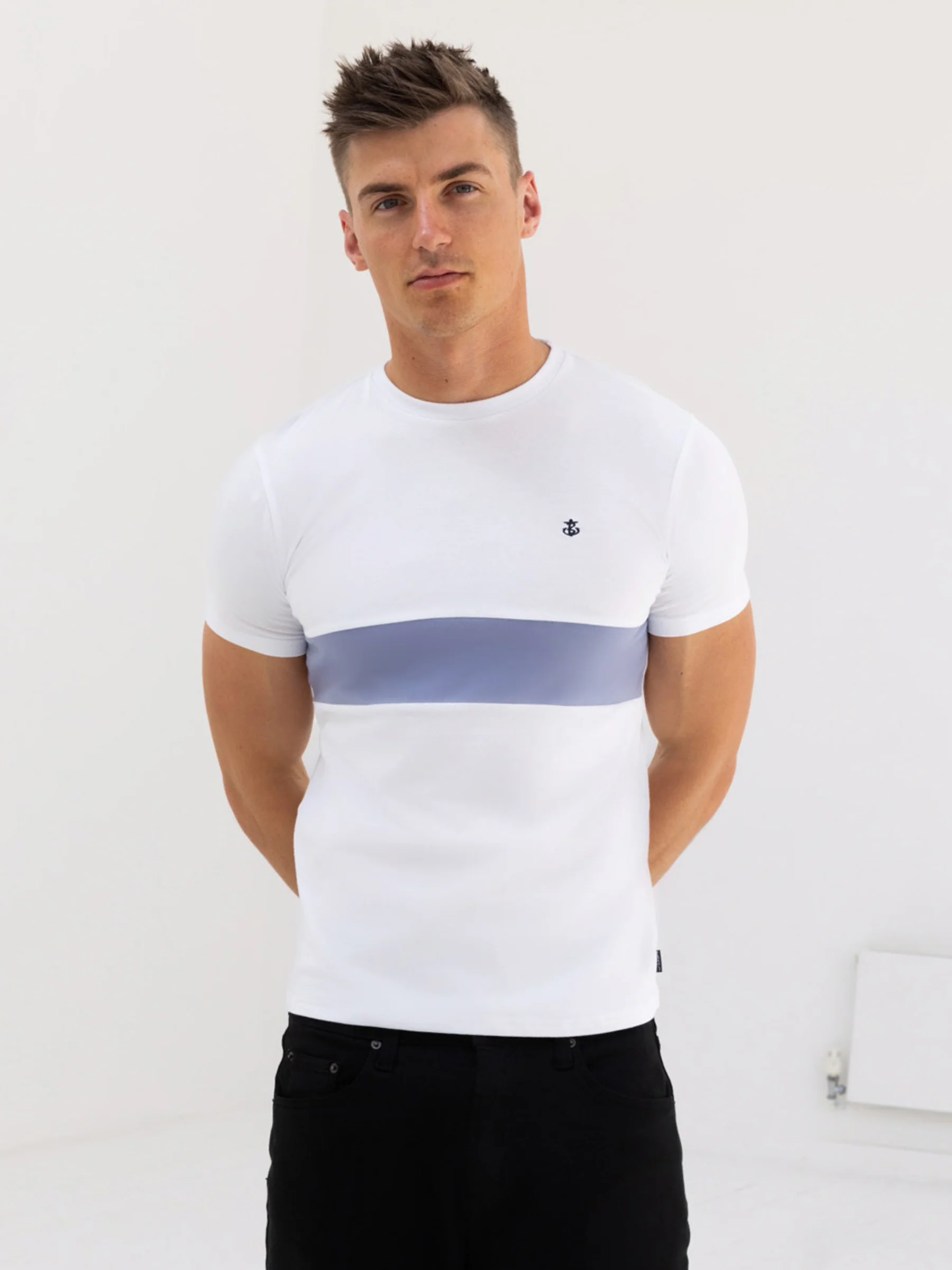 Iowa T-Shirt - White & Blue - Prinboxs