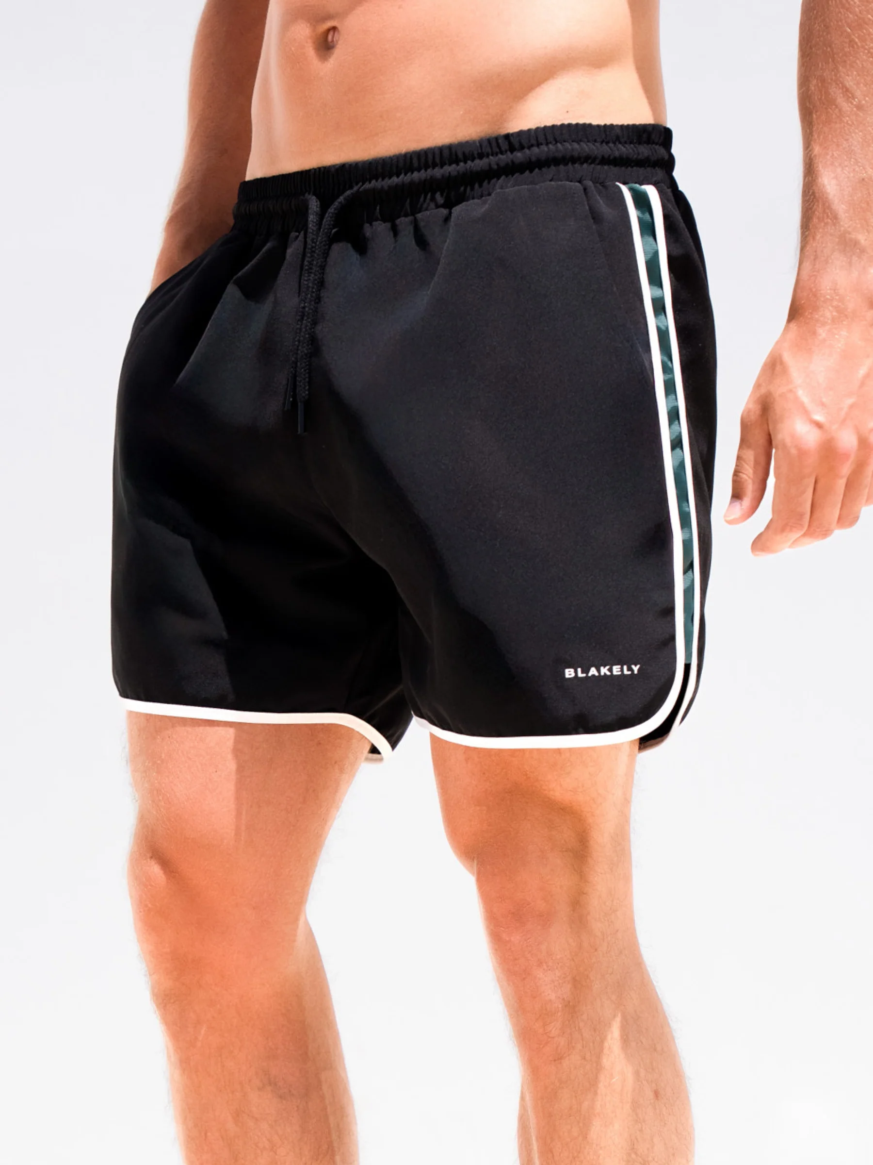 Panel Swim Shorts - Black - Prinboxs