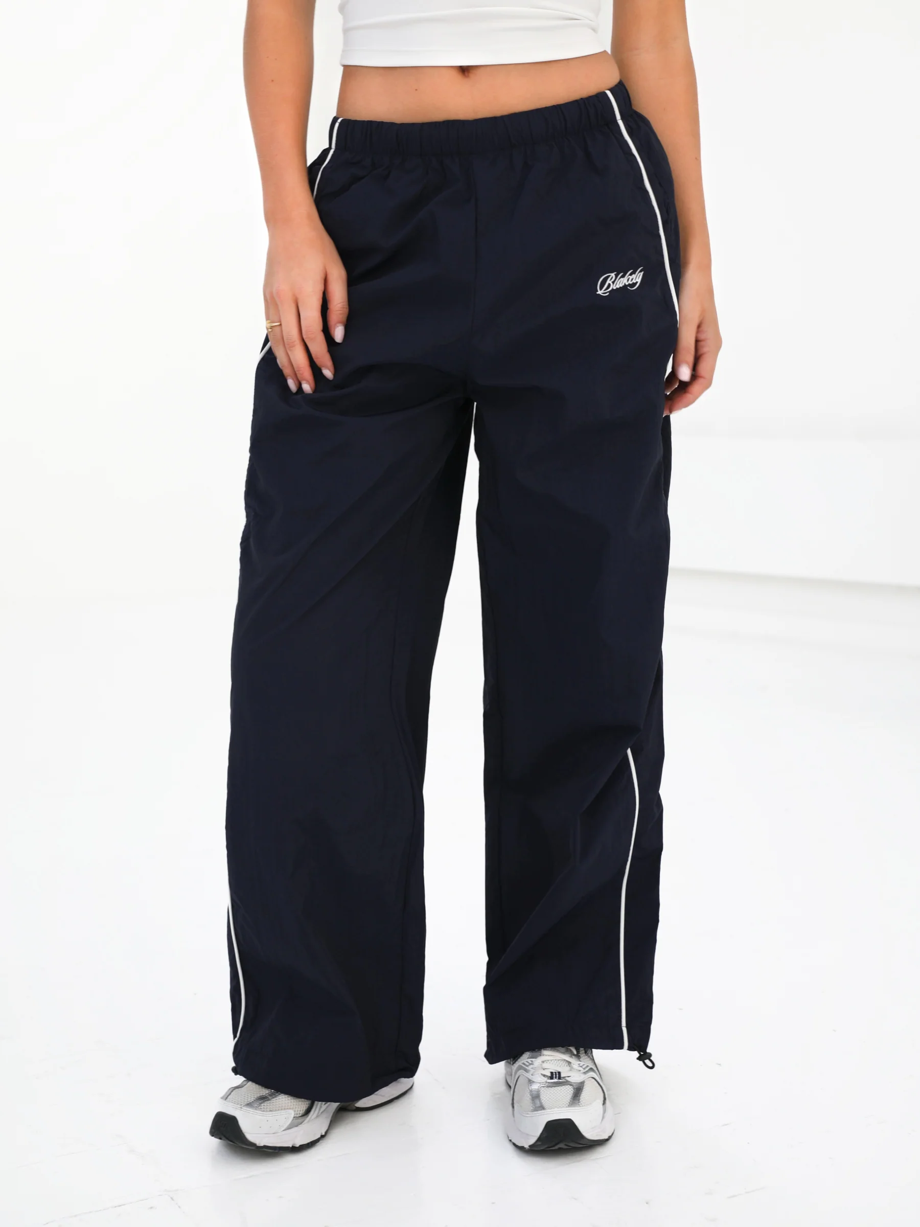 Off Duty Parachute Trousers - Navy - Prinboxs