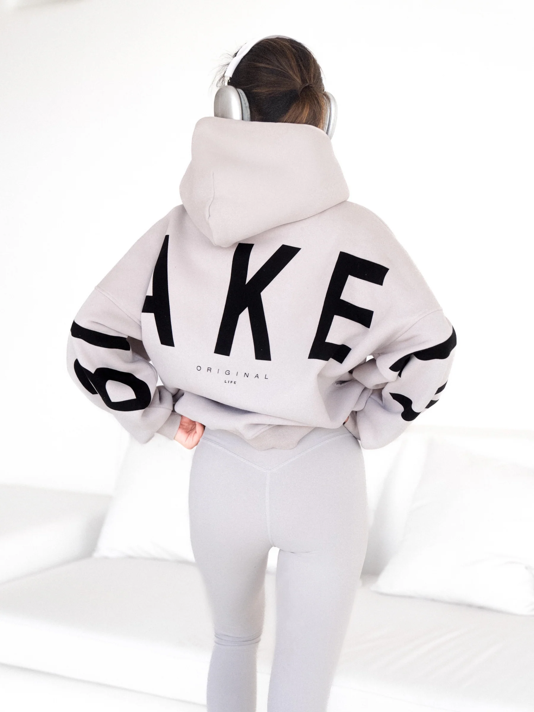 Isabel Oversized Hoodie - Stone - Prinboxs