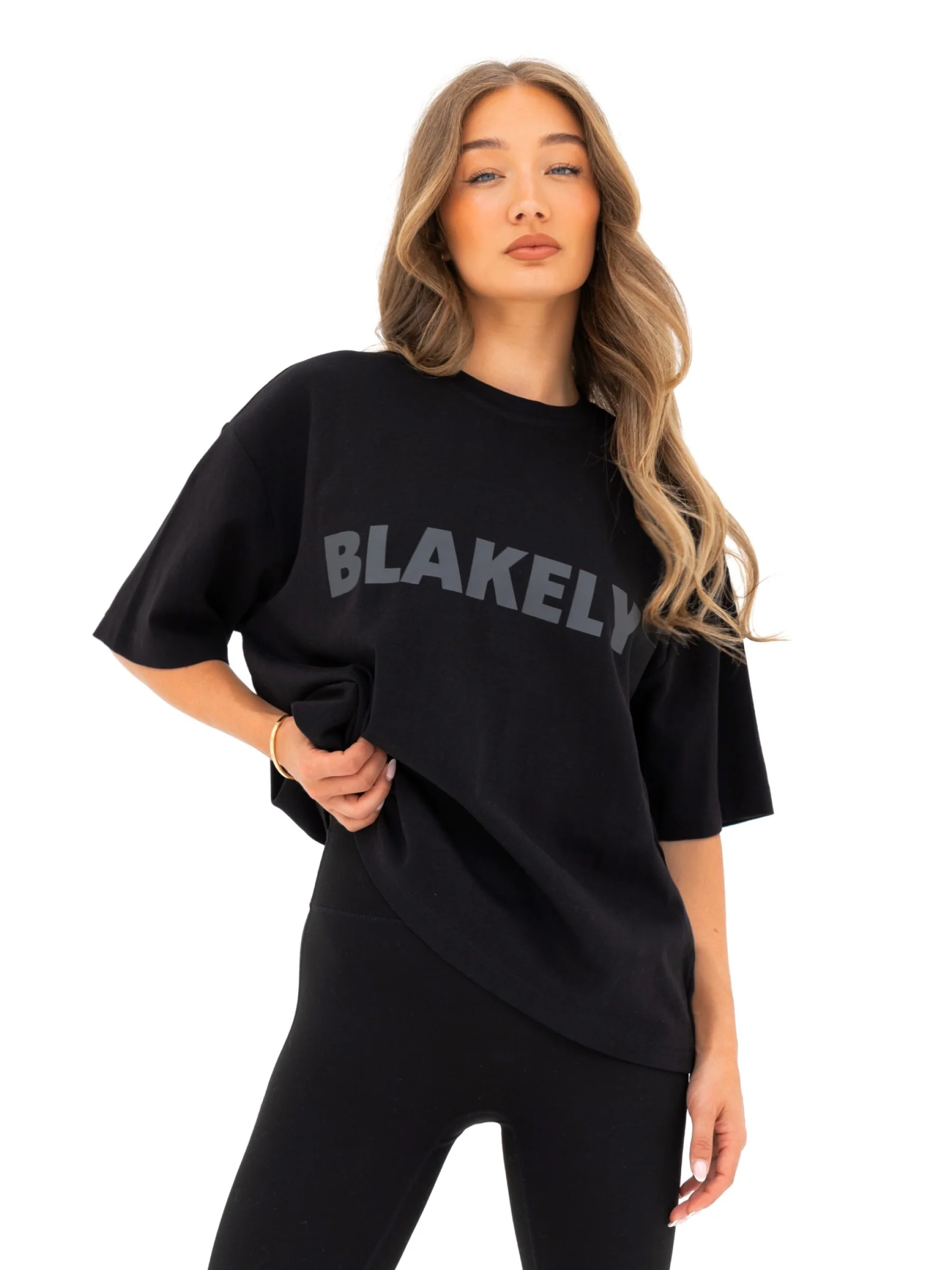 Studio Ultra Oversized T-Shirt - Tonal Black - Prinboxs