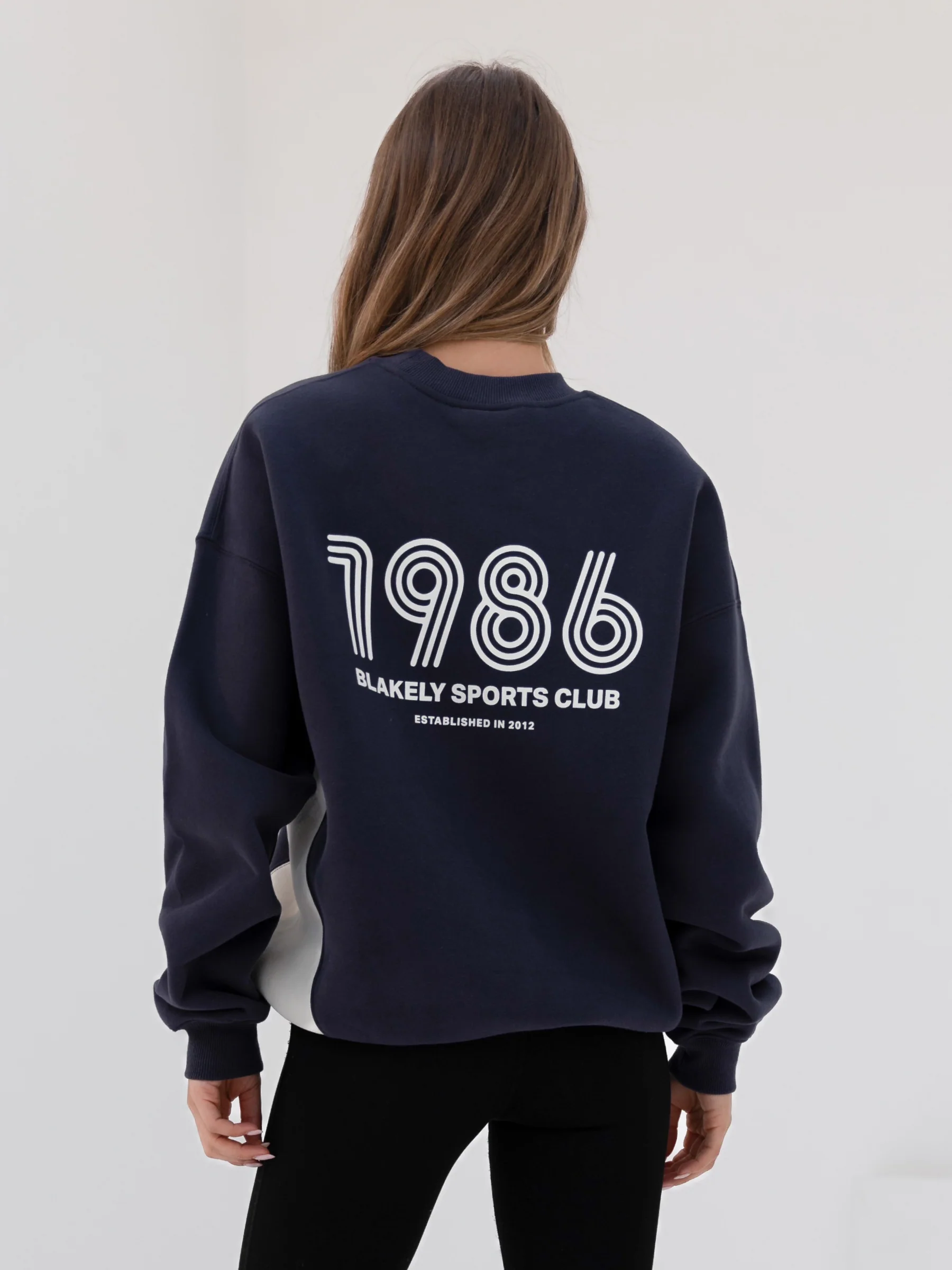 Panel Oversized Jumper - True Navy - Prinboxs