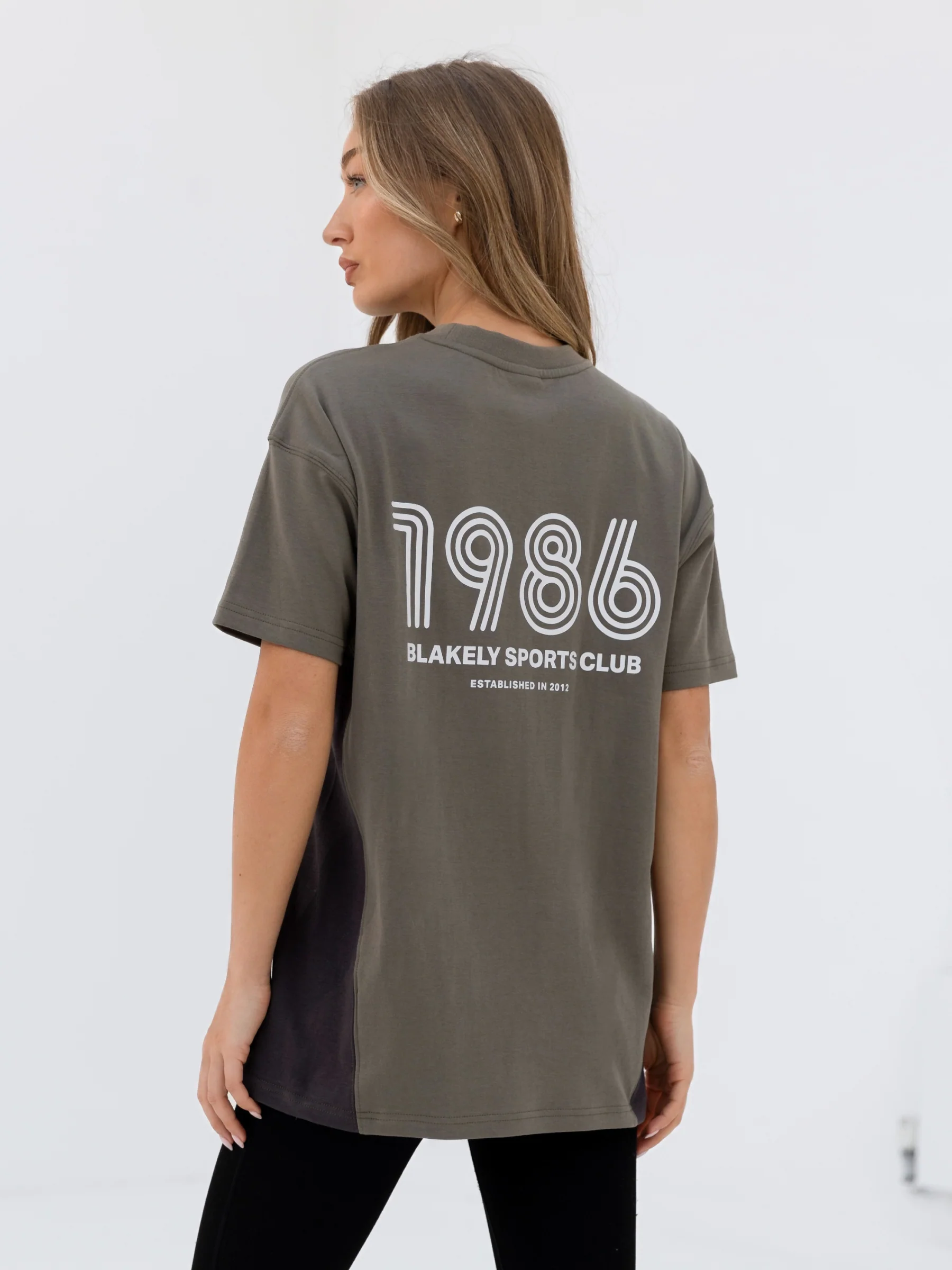 Panel Oversized T-Shirt - Safari Green - Prinboxs