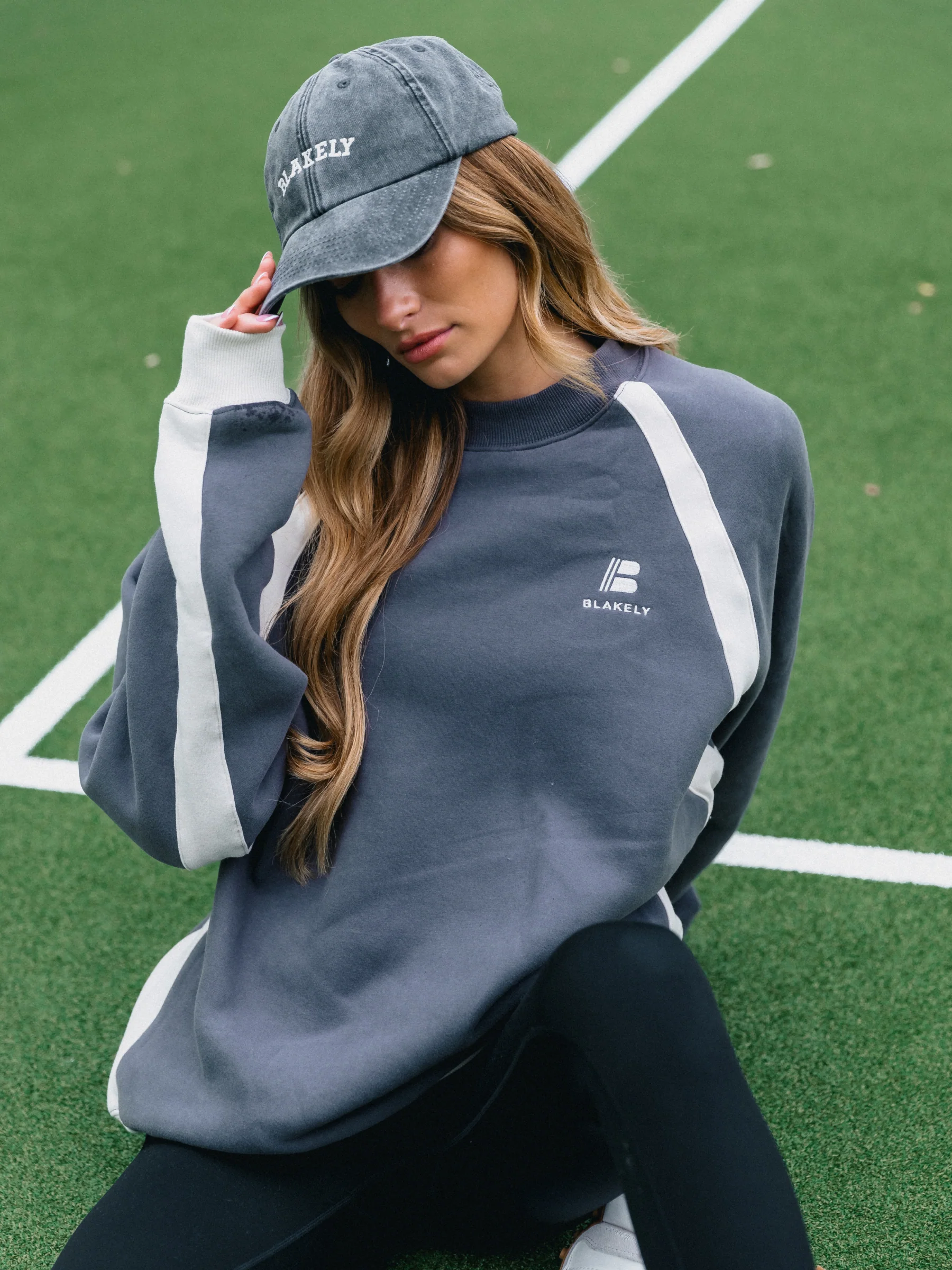 Classic Panel Oversized Jumper - Charcoal - Prinboxs