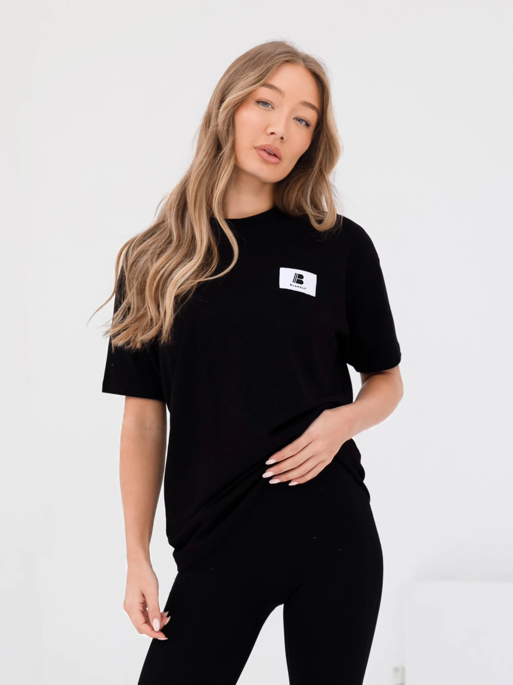 Apex Label Oversized T-Shirt - Black - Prinboxs