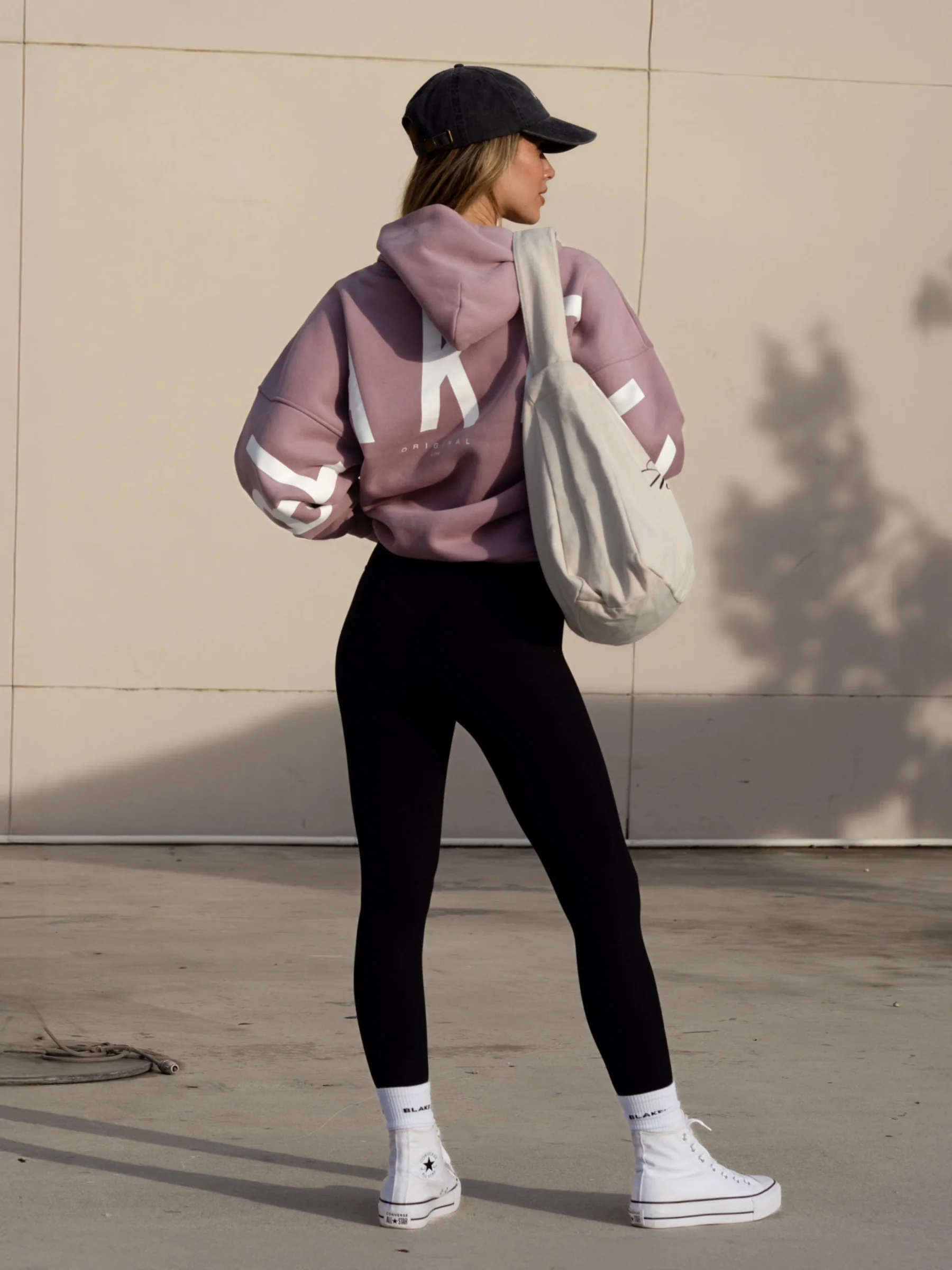 Isabel Hoodie & Leggings Set - Dusty Pink & Black - Prinboxs