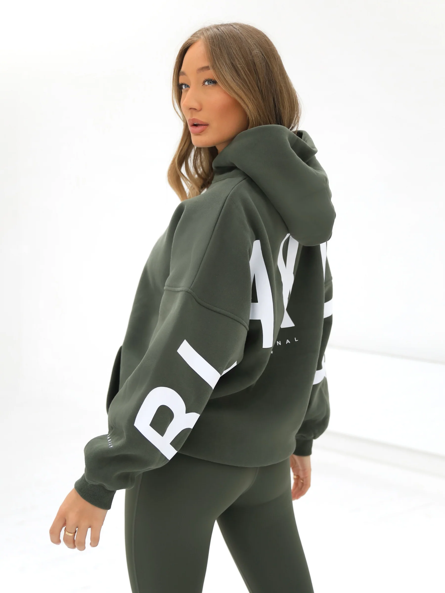 Isabel Oversized Hoodie - Khaki Green - Prinboxs