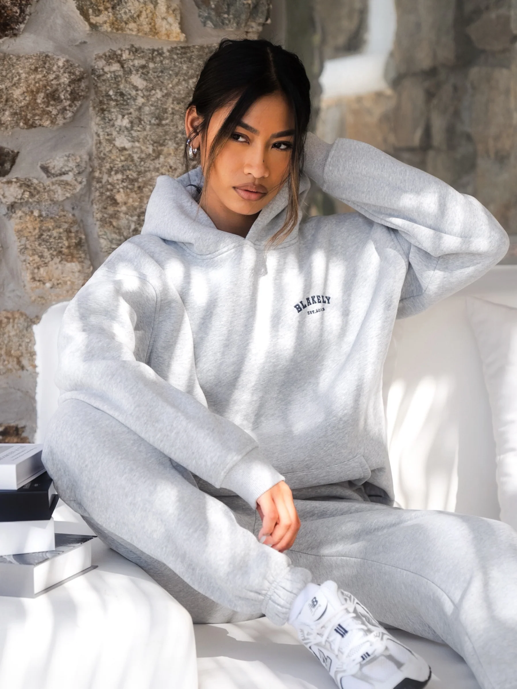 Heritage Oversized Hoodie - Marl Grey - Prinboxs