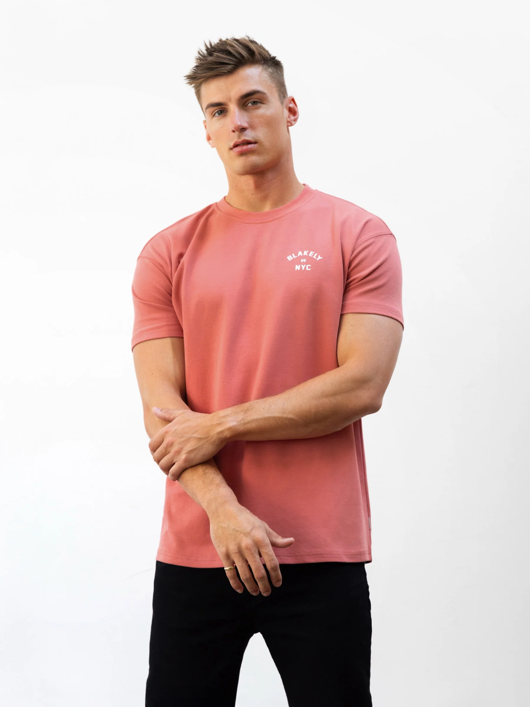 NYC Relaxed T-Shirt - Coral - Prinboxs