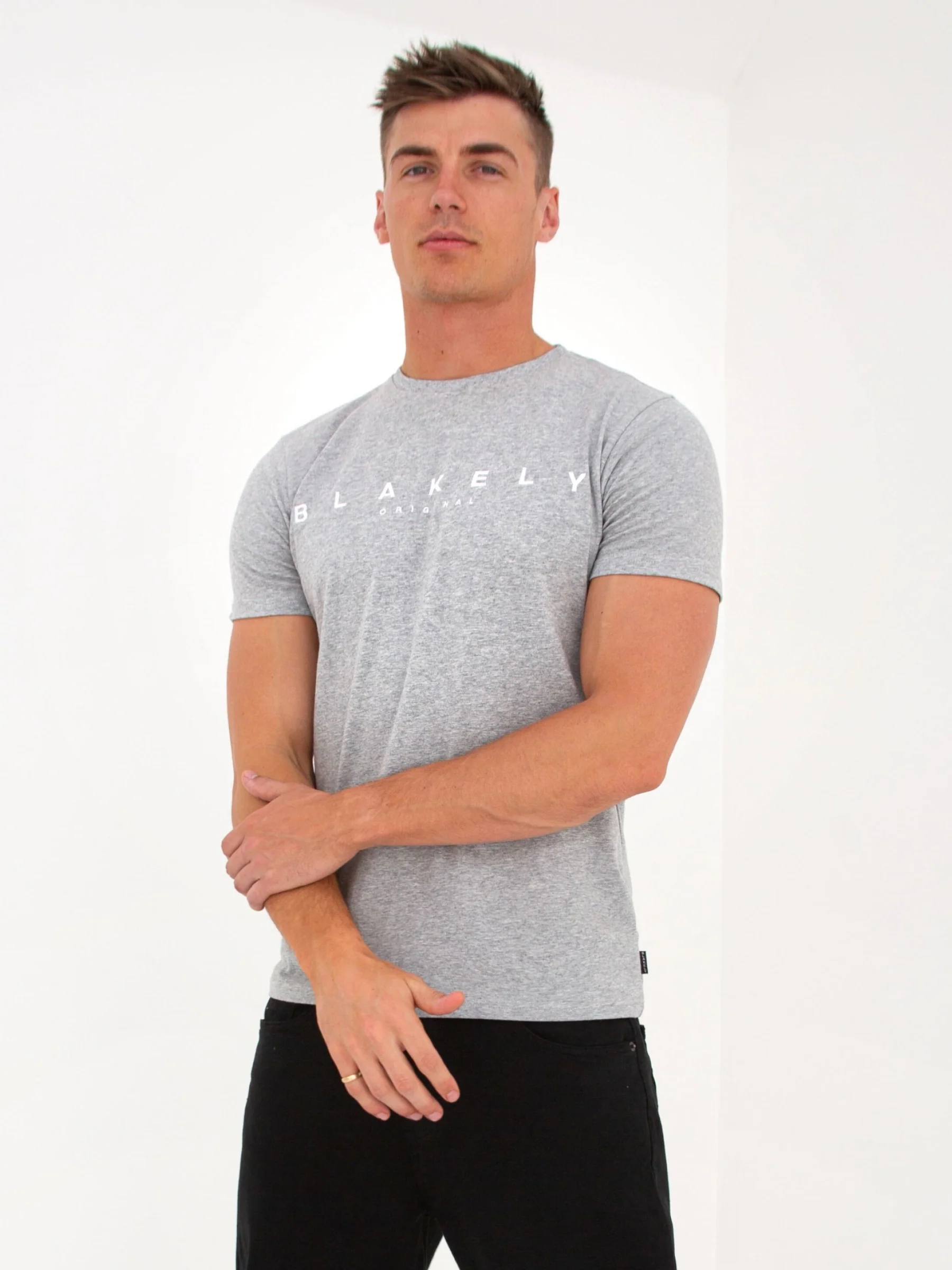 Kade T-Shirt - Marl Grey - Prinboxs