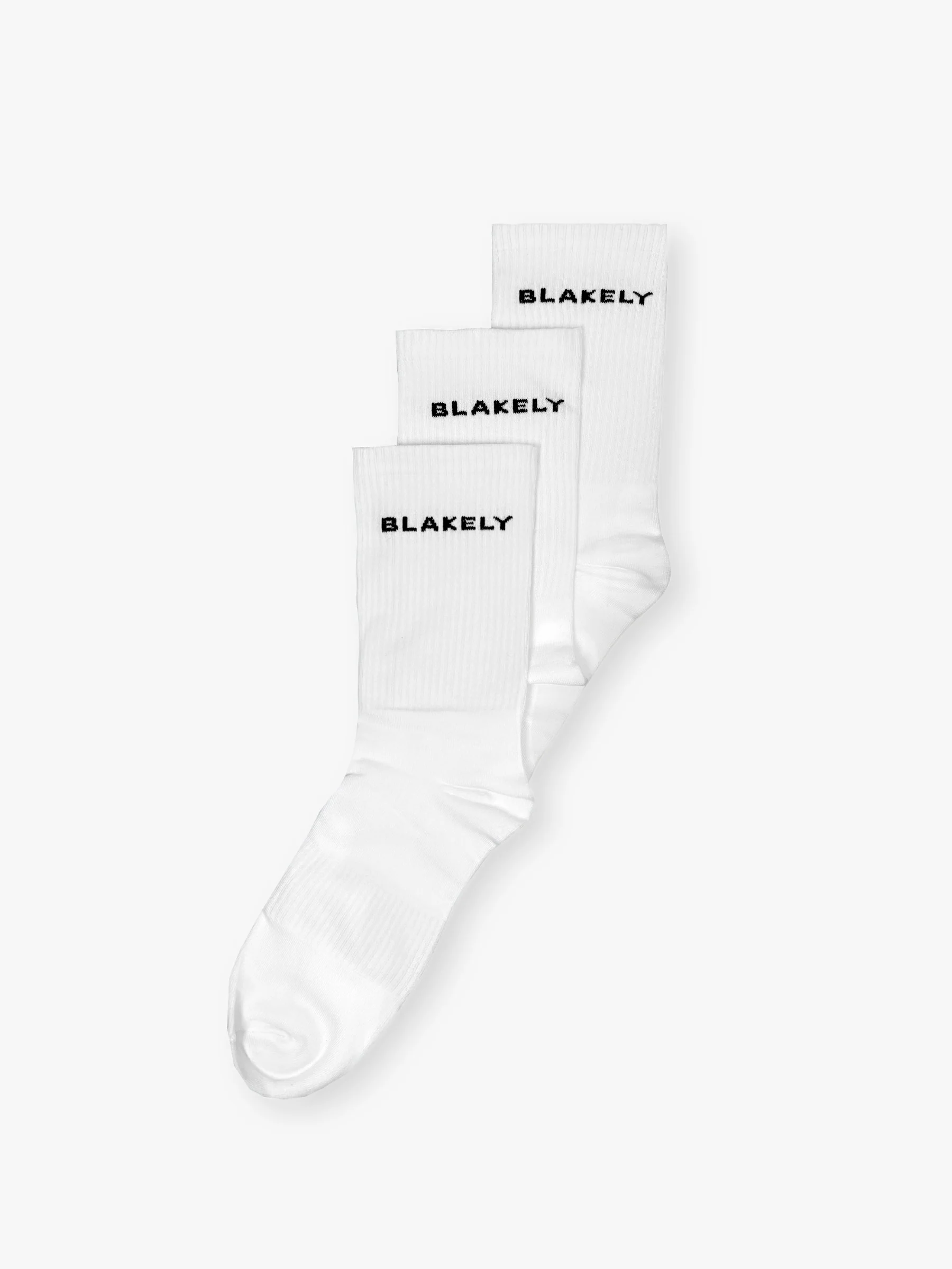 Blakely Socks 3 Pack - White - Prinboxs