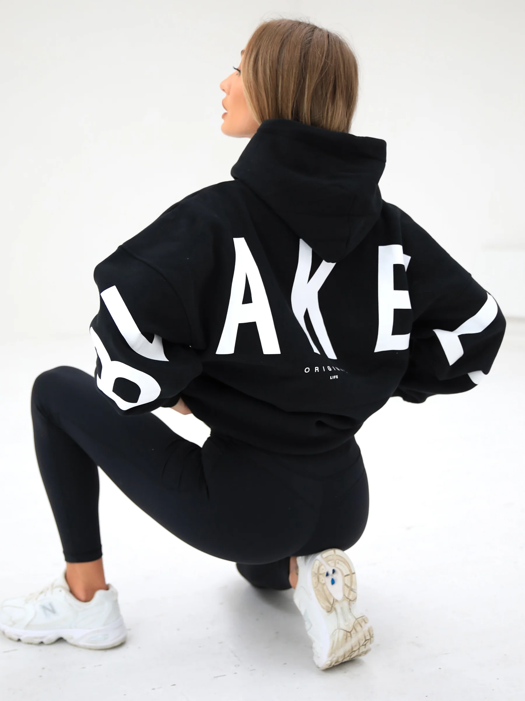Isabel Oversized Hoodie - Black - Prinboxs