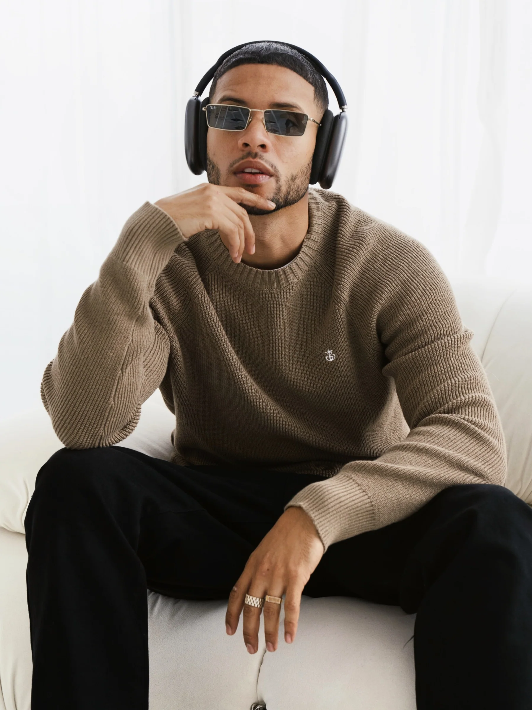 Olton Knit Jumper - Gold - Prinboxs