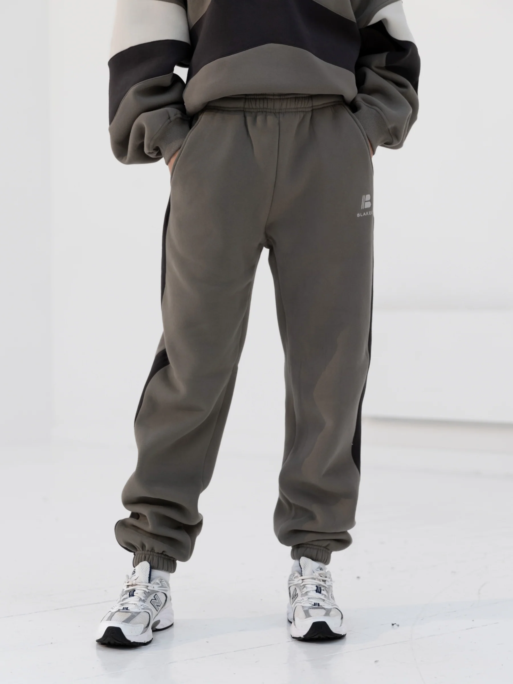Panel Sweatpants - Safari Green - Prinboxs