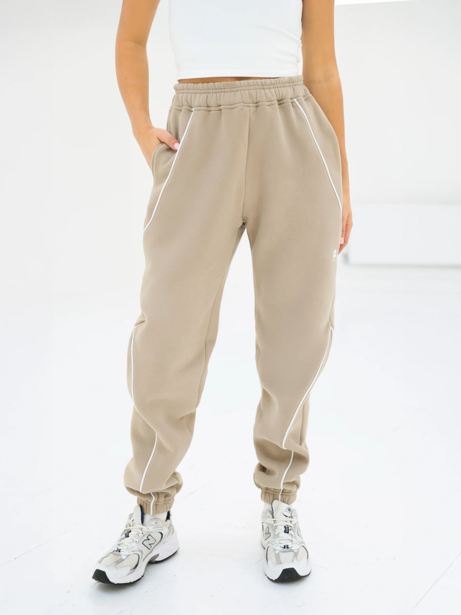 Seam Sweatpants - Washed Khaki - Prinboxs