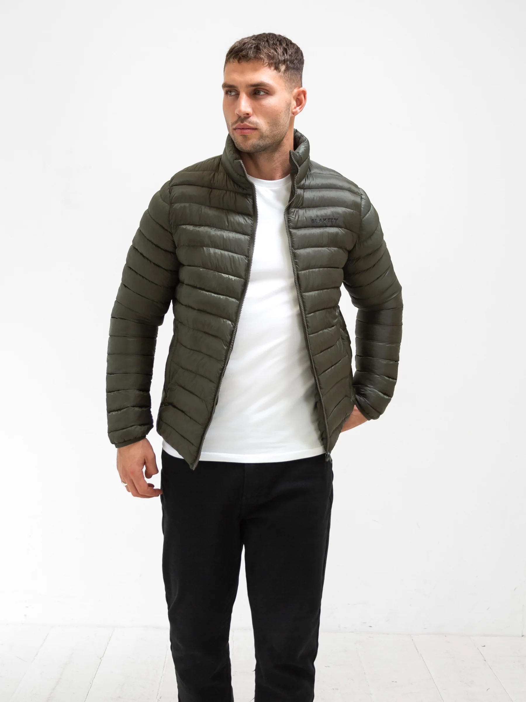 Lucas Lightweight Puffer Jacket - Dark Green - Prinboxs