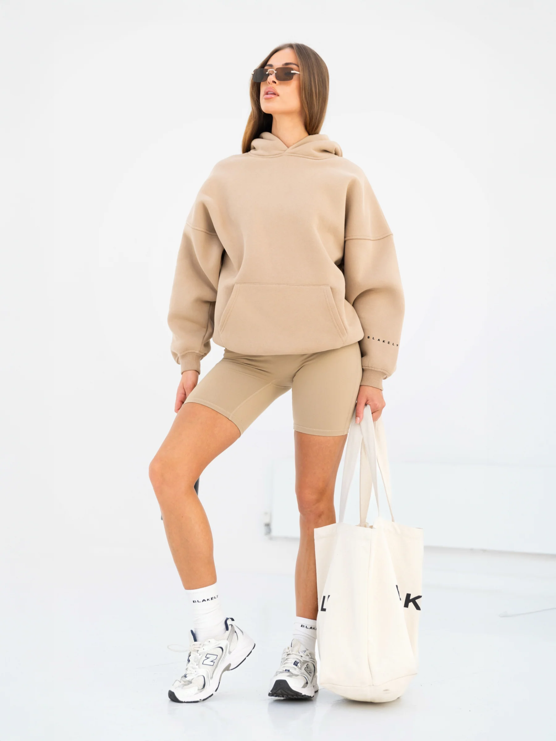 Isabel Oversized Hoodie - Tan - Prinboxs