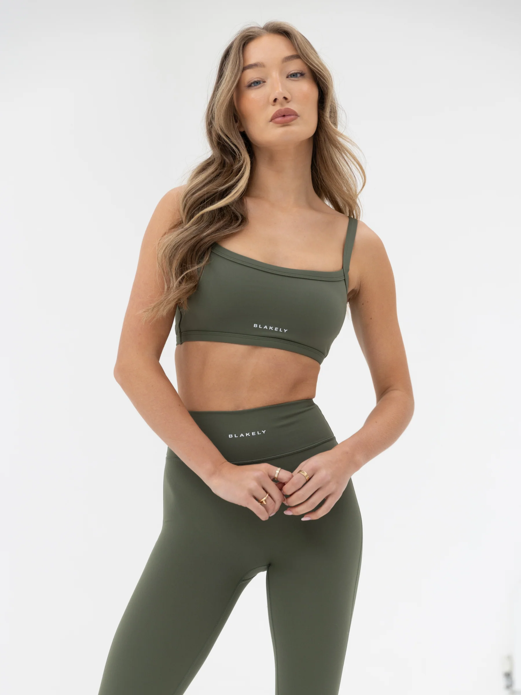 Ultimate Sports Bra & Leggings Set - Khaki Green - Prinboxs