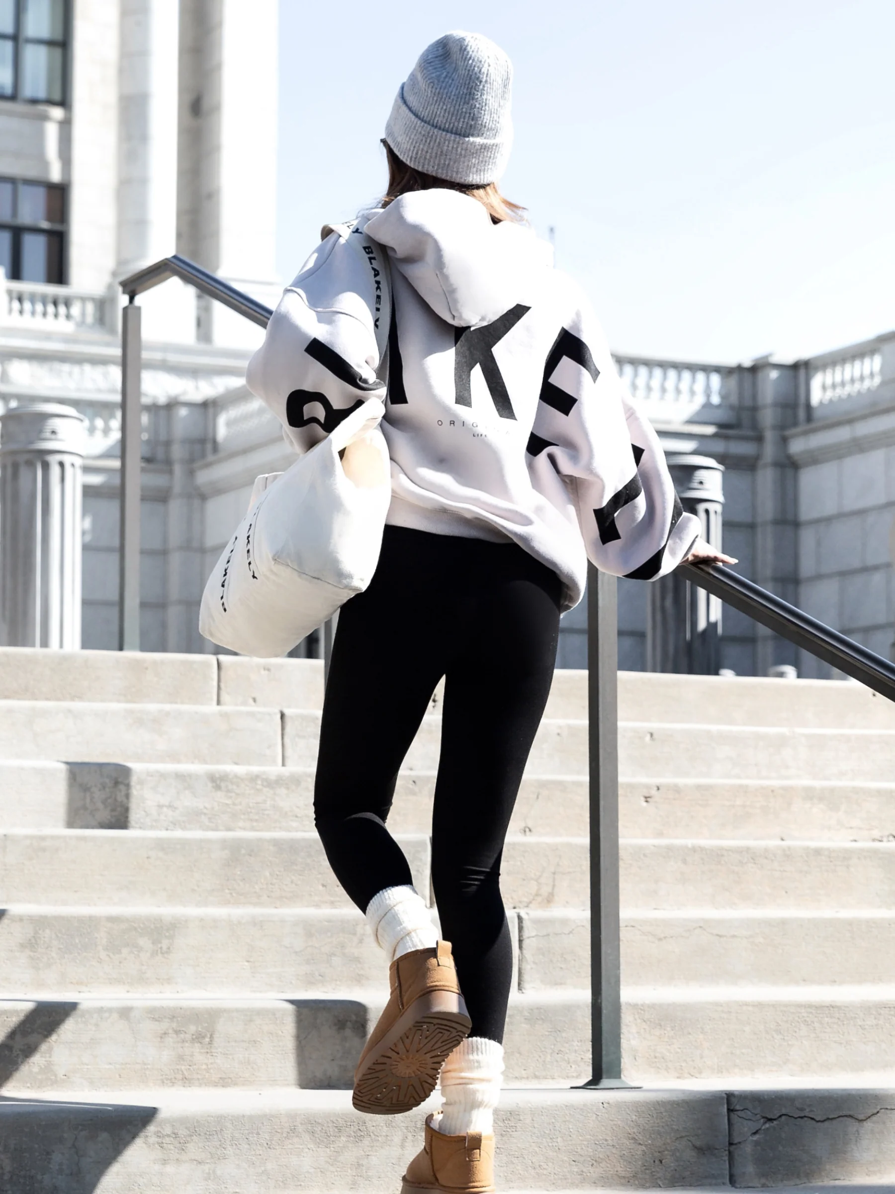 Isabel Hoodie & Leggings Set - Stone & Black - Prinboxs