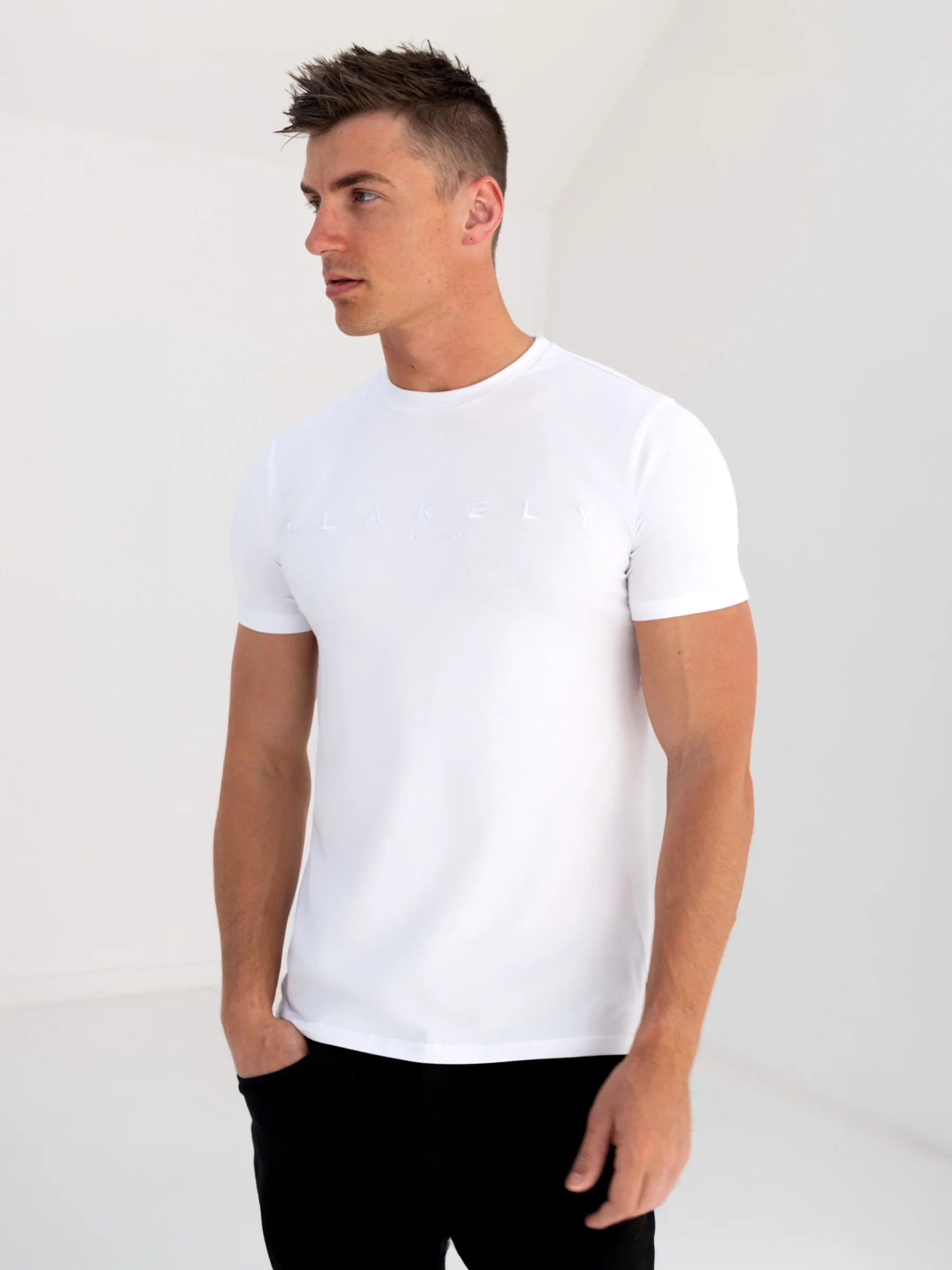 Tonal Whitestone T-Shirt - White - Prinboxs