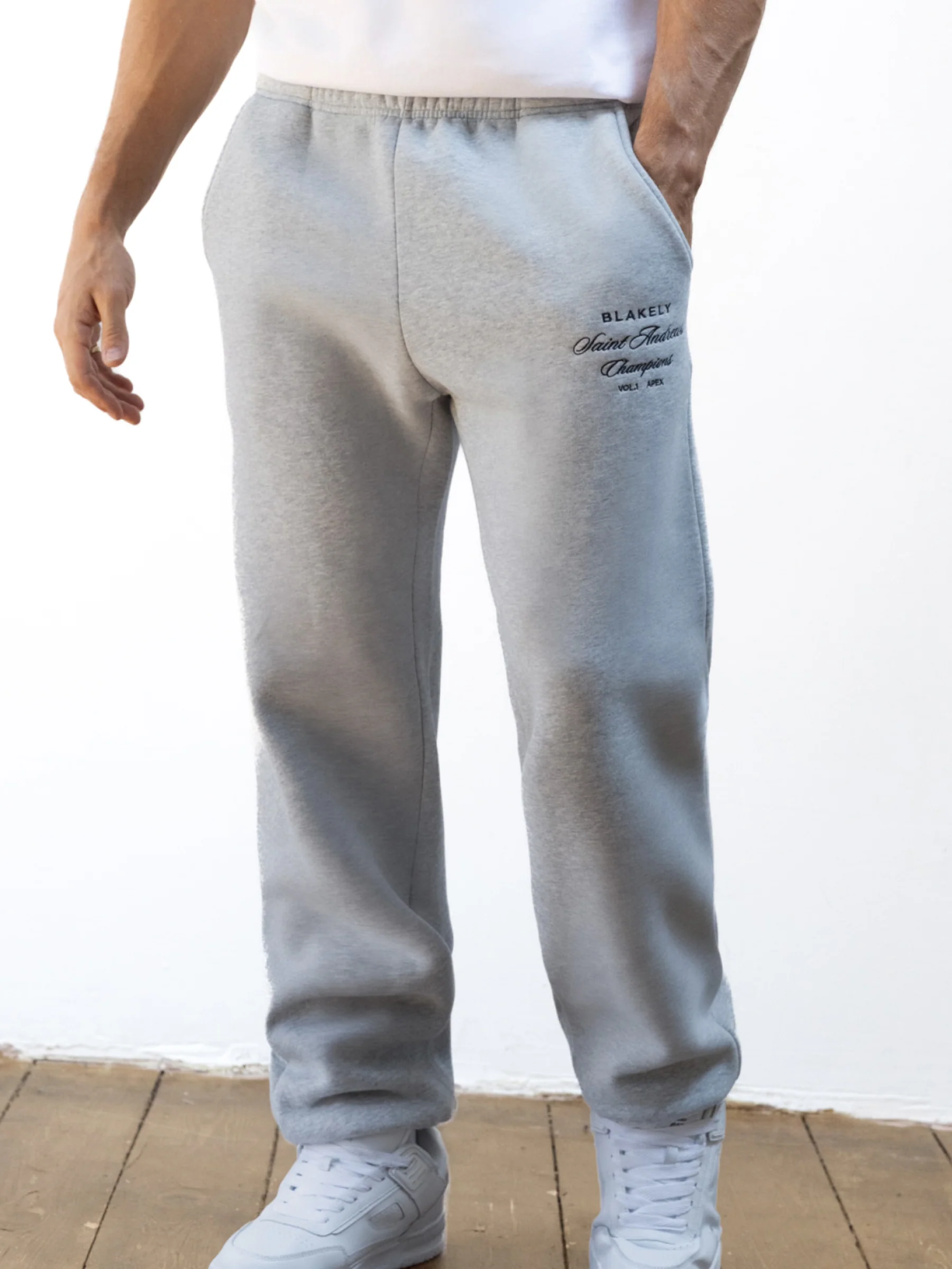 Legacy Relaxed Sweatpants - Marl Grey - Prinboxs