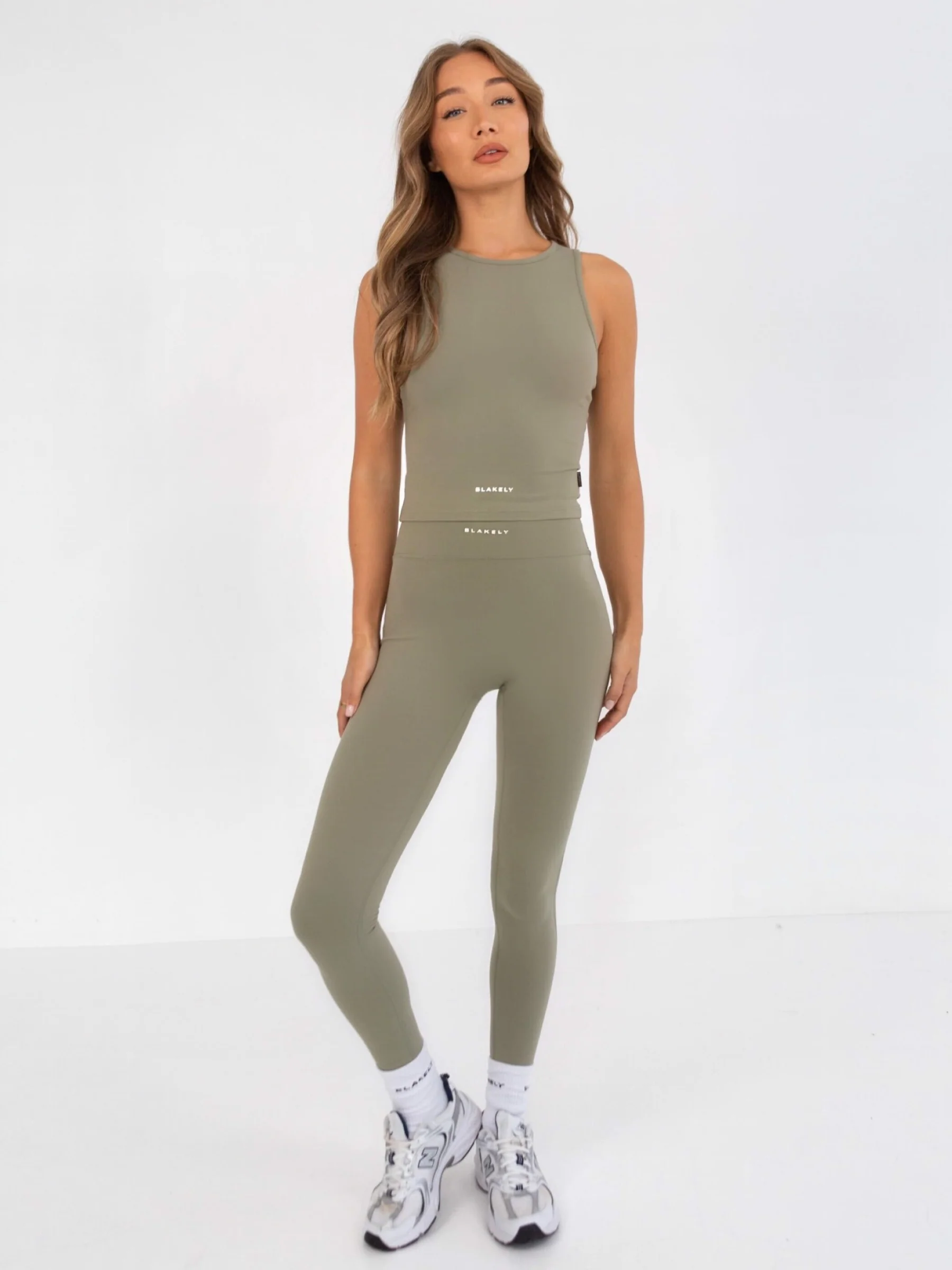 Ultimate Soft Lifestyle Vest & Leggings Set - Olive - Prinboxs