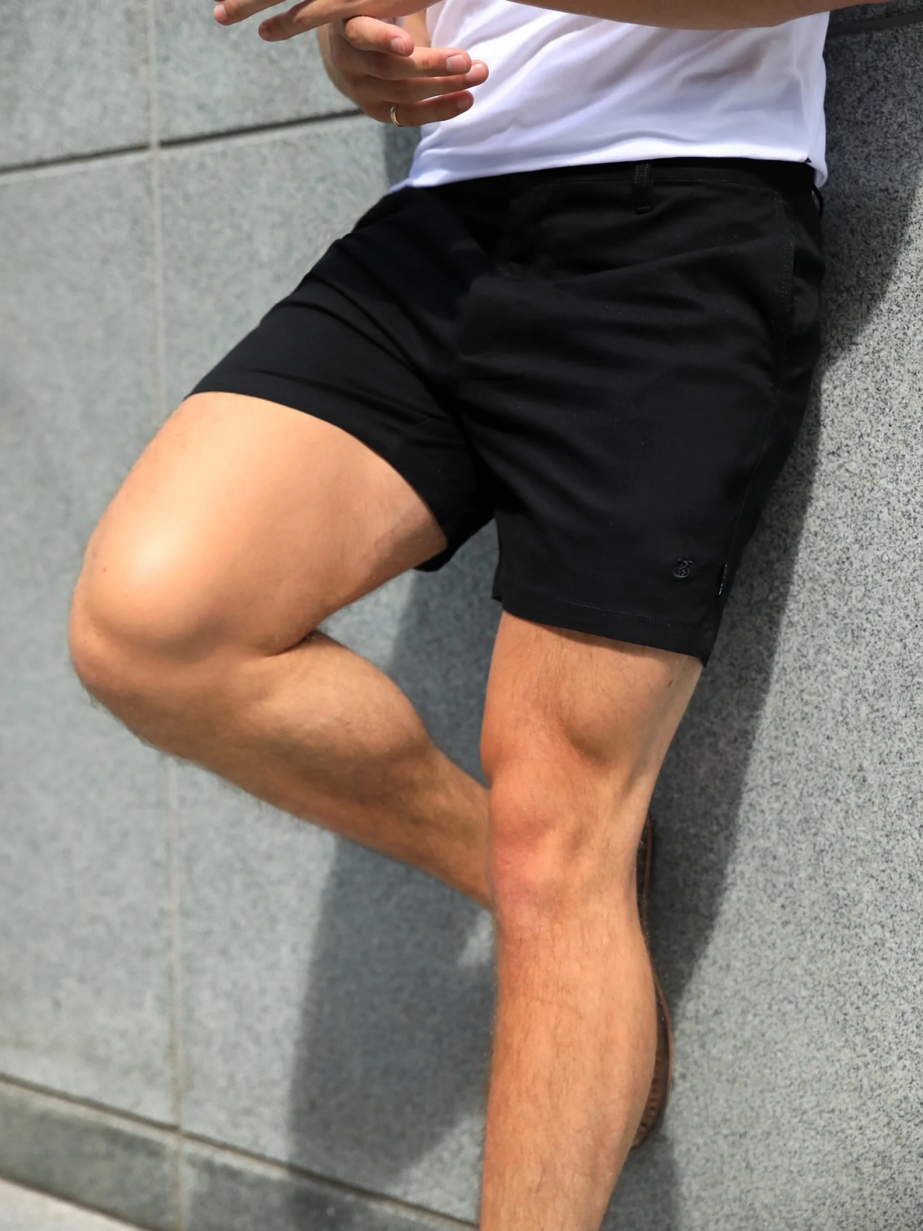 Sanremo Chino Shorts - Black - Prinboxs