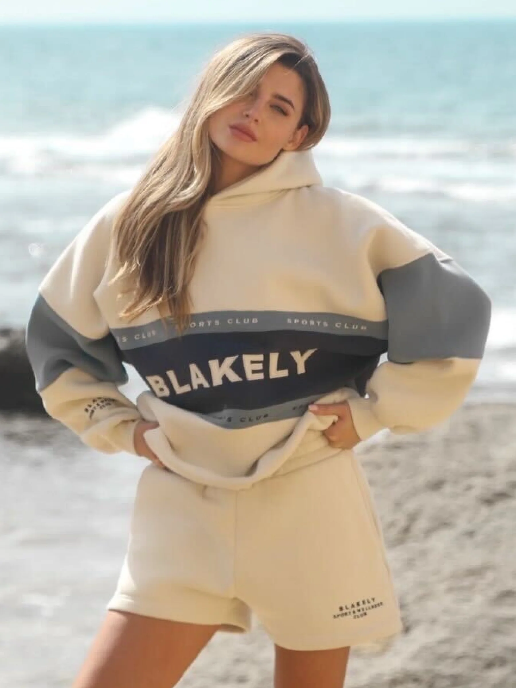 Alpine Oversized Hoodie - Navy/Chalk - Prinboxs