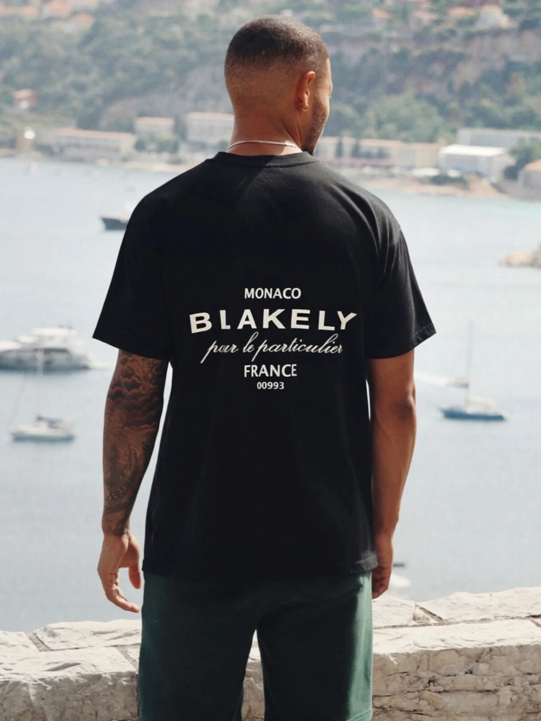 Monaco Relaxed T-Shirt - Black - Prinboxs