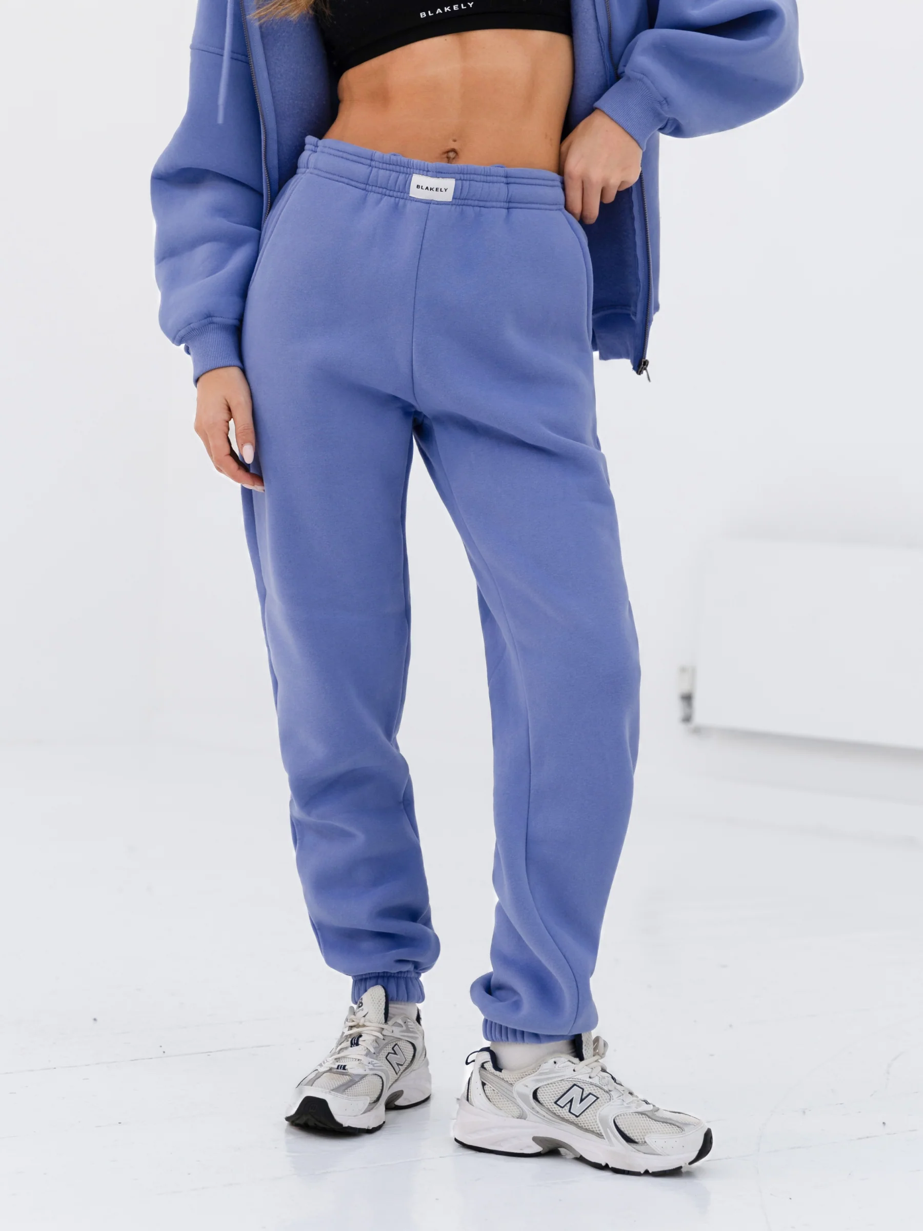 Label Sweatpants - Lilac Blue - Prinboxs